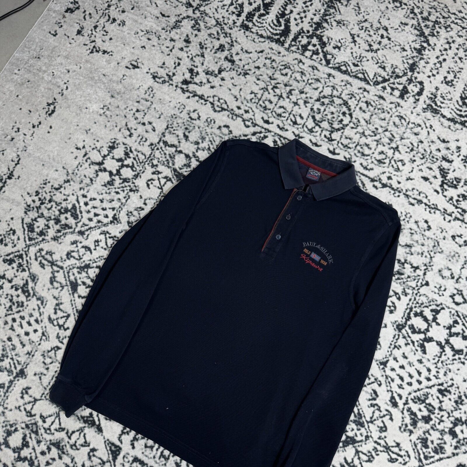 Paul & Shark × Vintage Vintage Paul & Shark Navy Blue Cotton Polo Rugby Shirt Size Size US M / EU 48-50 / 2 - 5 Thumbnail