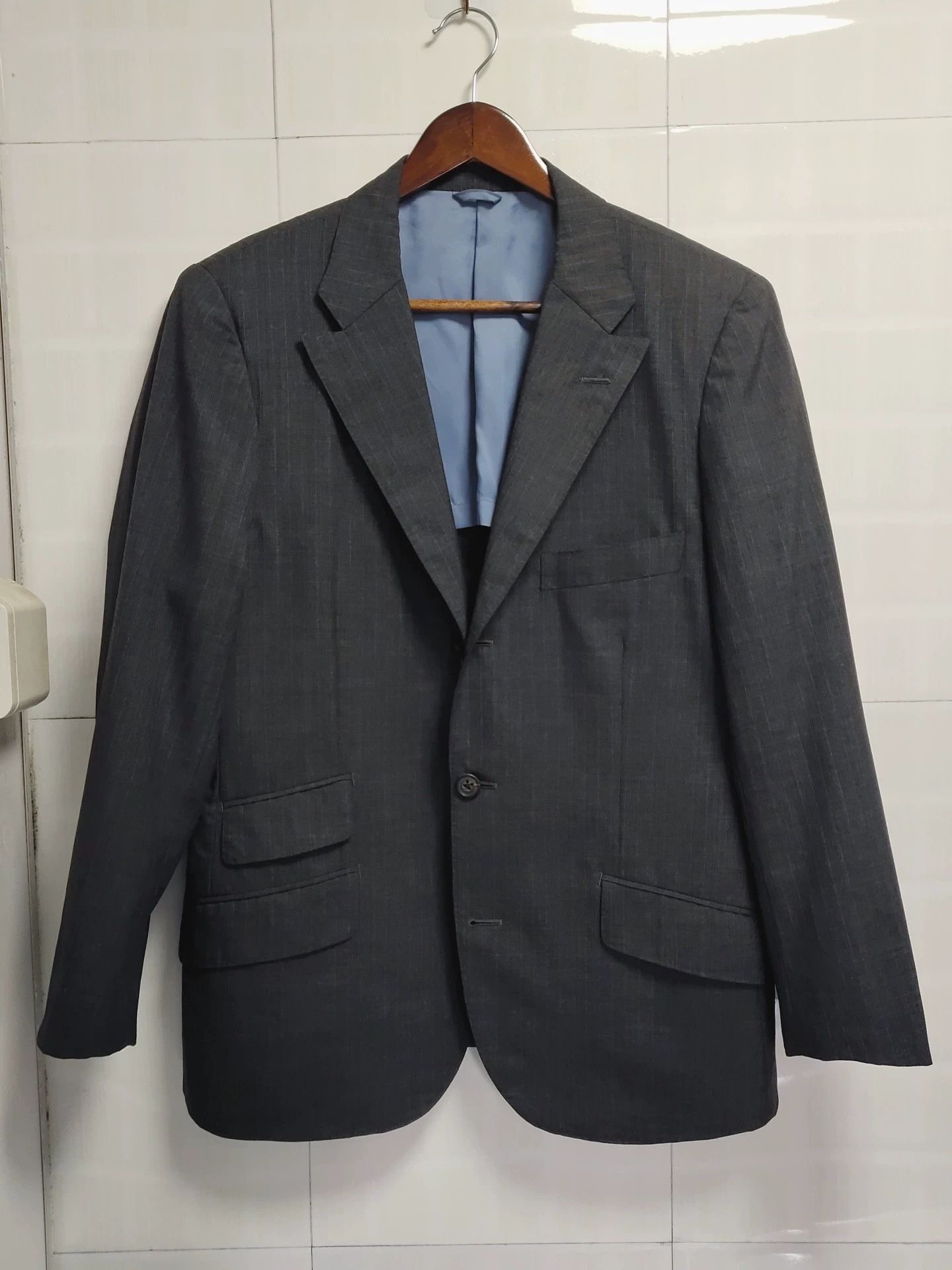 Ring Jacket Japanese Wool Suit Jacket with Stripes Size US M / EU 48-50 / 2 - 1 Thumbnail