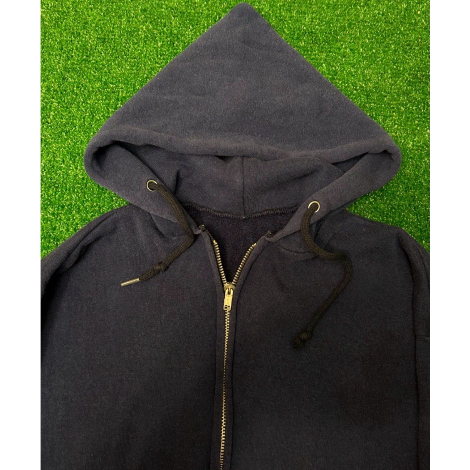Vintage VINTAGE 60s 70s Hoodie Zip Up Blue USA VTG Steinwurtzel Mens XL YKK Zipper Modern/Full Zip Size US XL / EU 56 / 4 - 2 Thumbnail