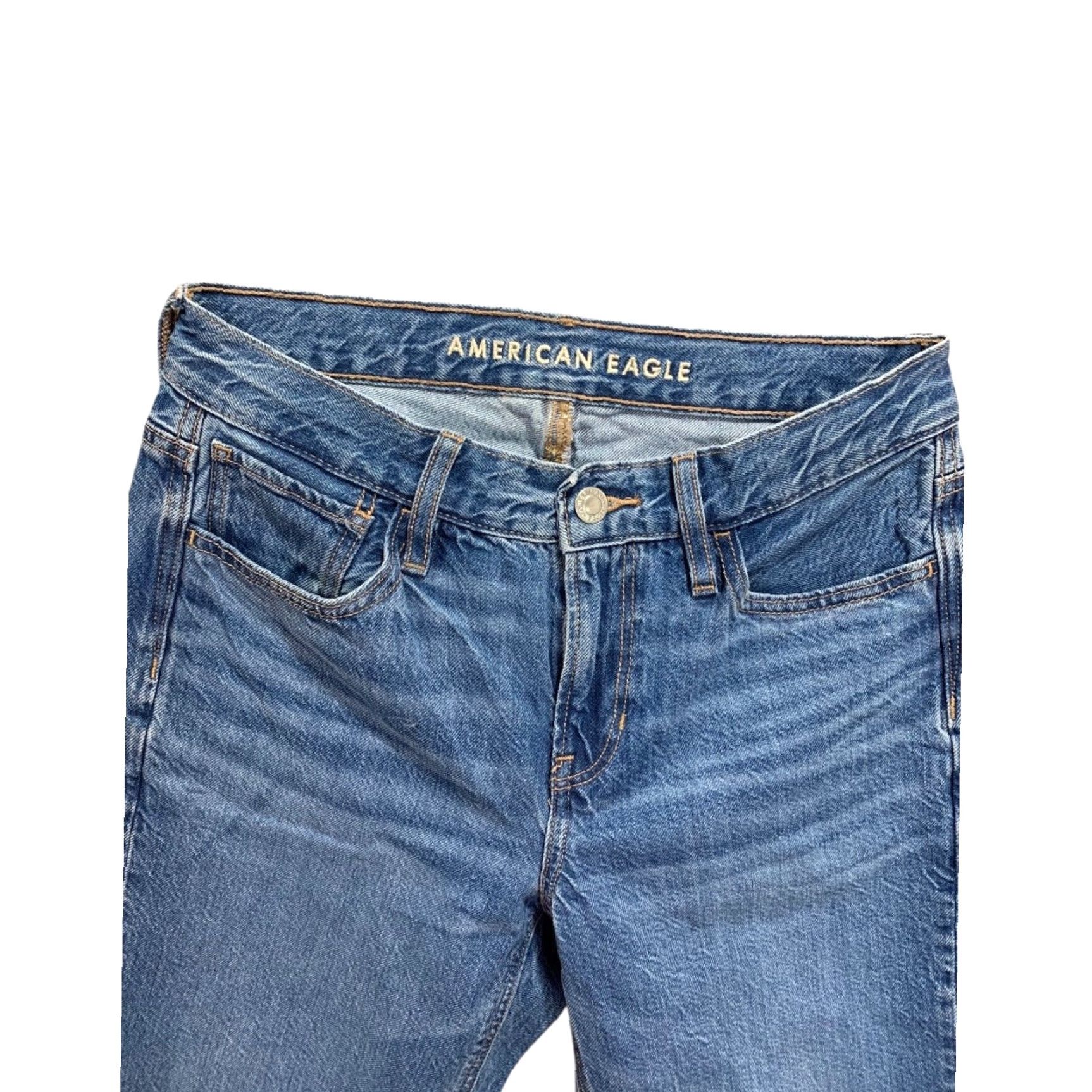 Vintage VINTAGE American Eagle Jeans Womens 90s Straight Leg Denim Size 0 Blue Womens Size 25" / US 0 / IT 36 - 4 Thumbnail