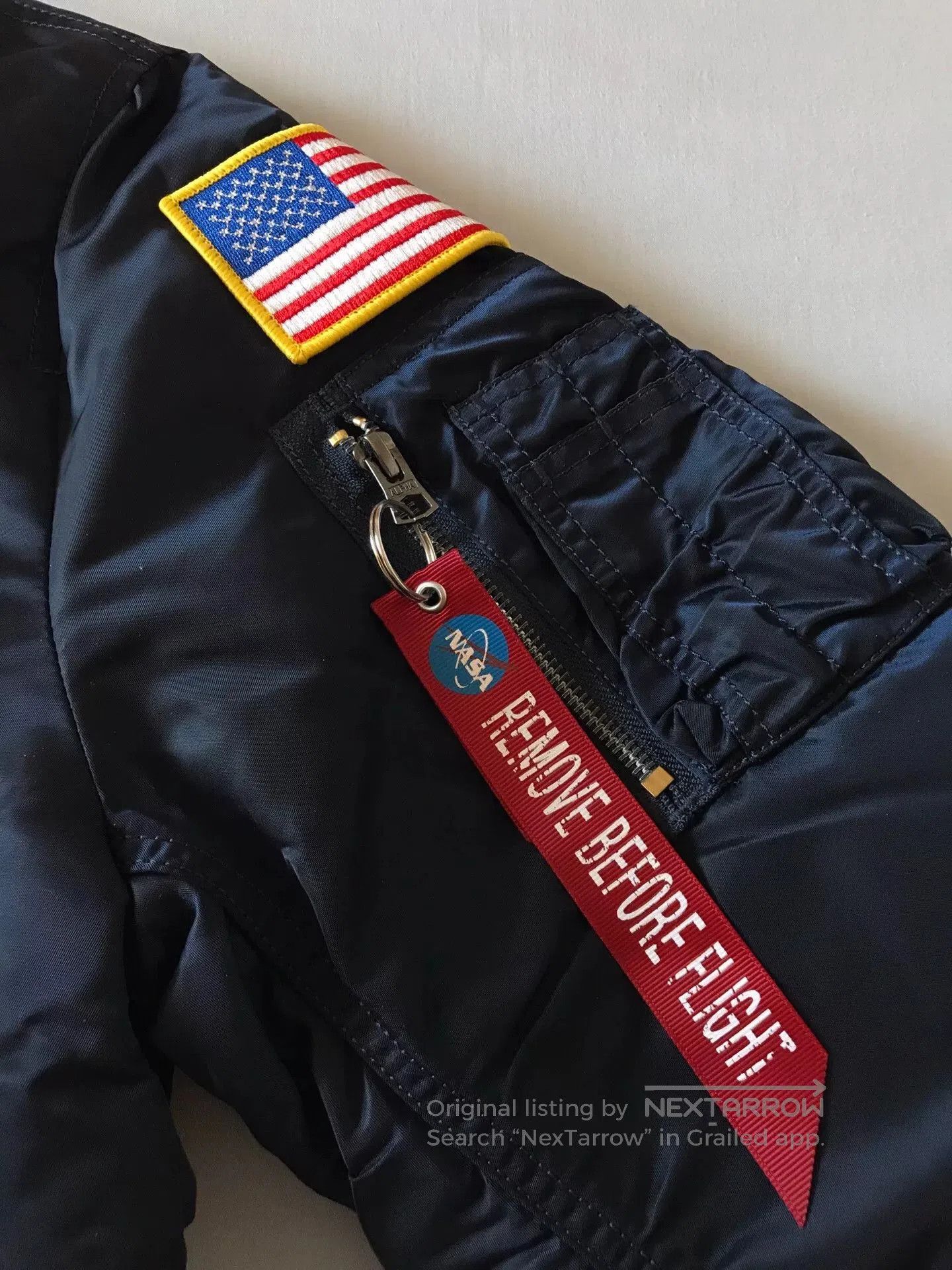 Alpha Industries Alpha MA1 Navy Blue NASA Jacket. Size US S / EU 44-46 / 1 - 7 Thumbnail