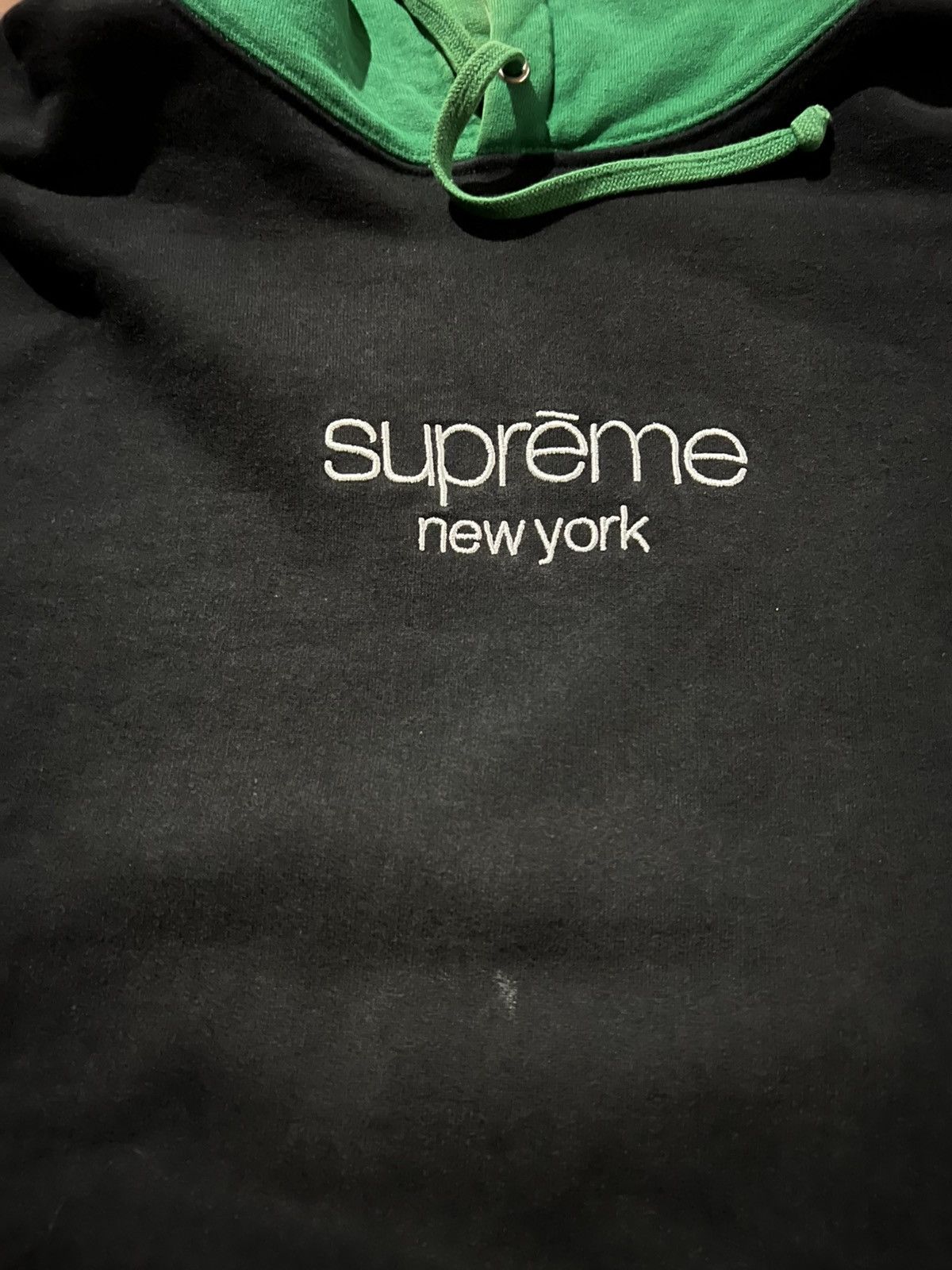Supreme Supreme classic Twon Tones Hoodie Black Green rare item Size US M / EU 48-50 / 2 - 3 Thumbnail