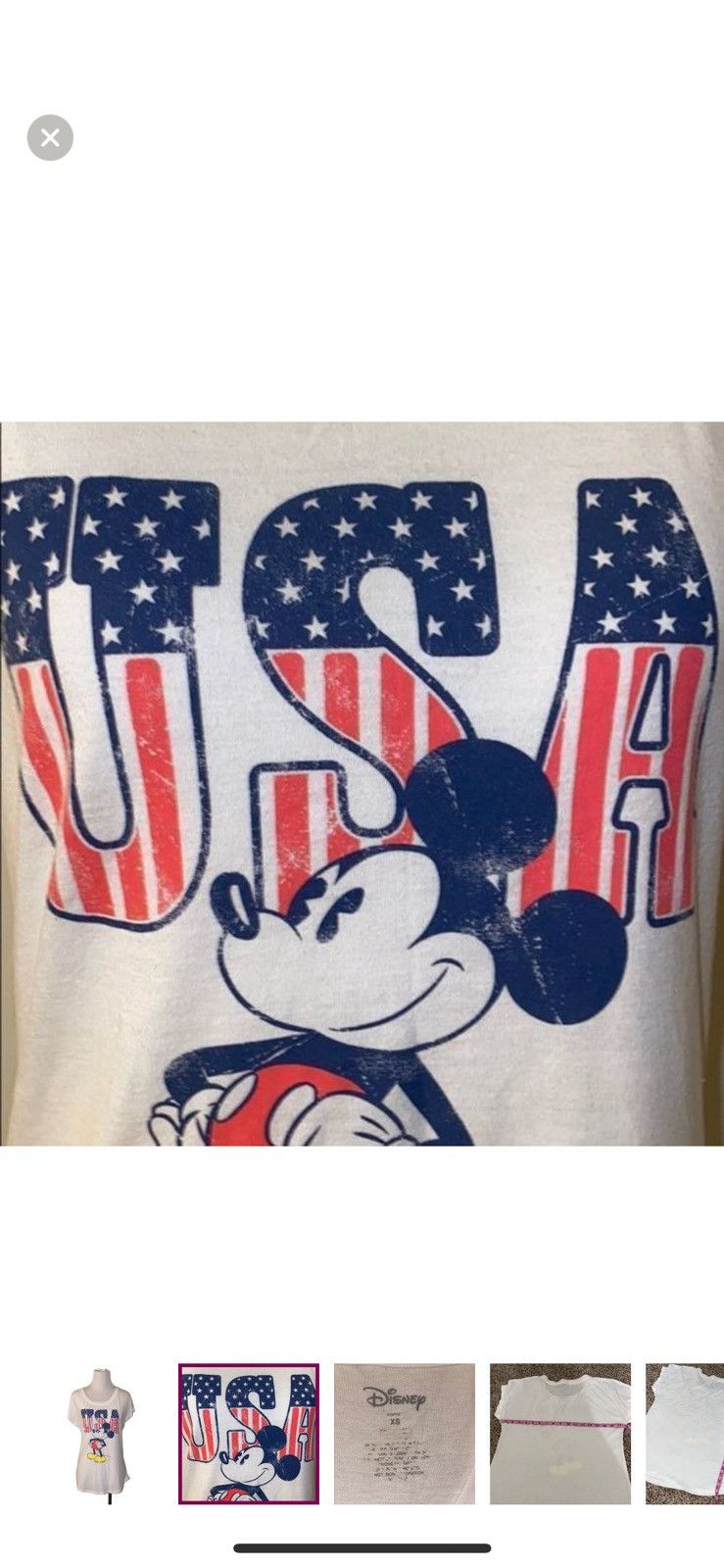 Disney Disney XS Mickey Mouse USA tee Size XS / US 0-2 / IT 36-38 - 5 Thumbnail