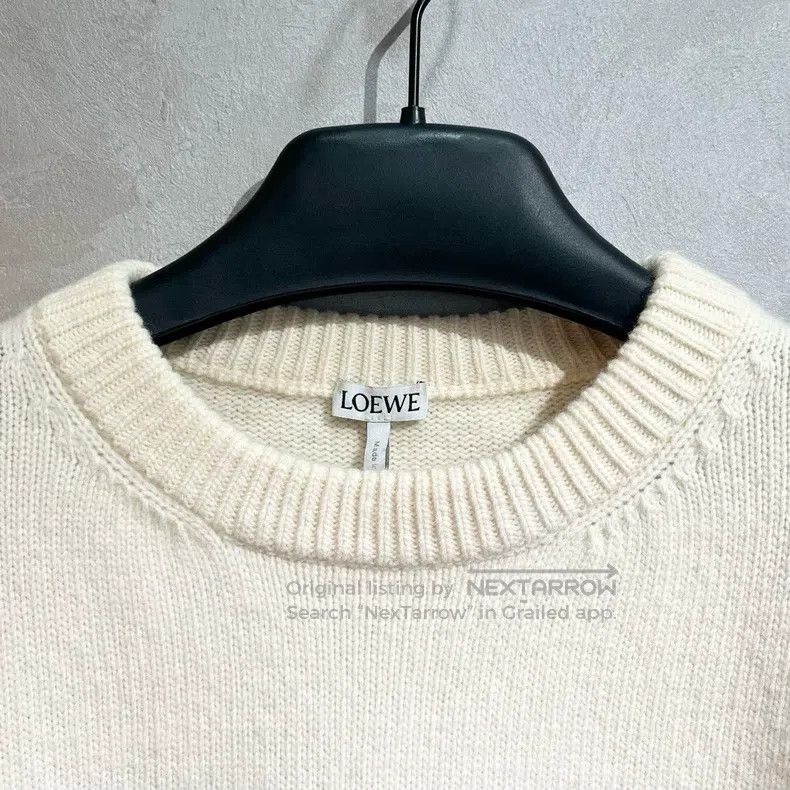 Loewe LOEWE Embroidered rhinestone logo sweater Size L / US 10 / IT 46 - 2 Thumbnail