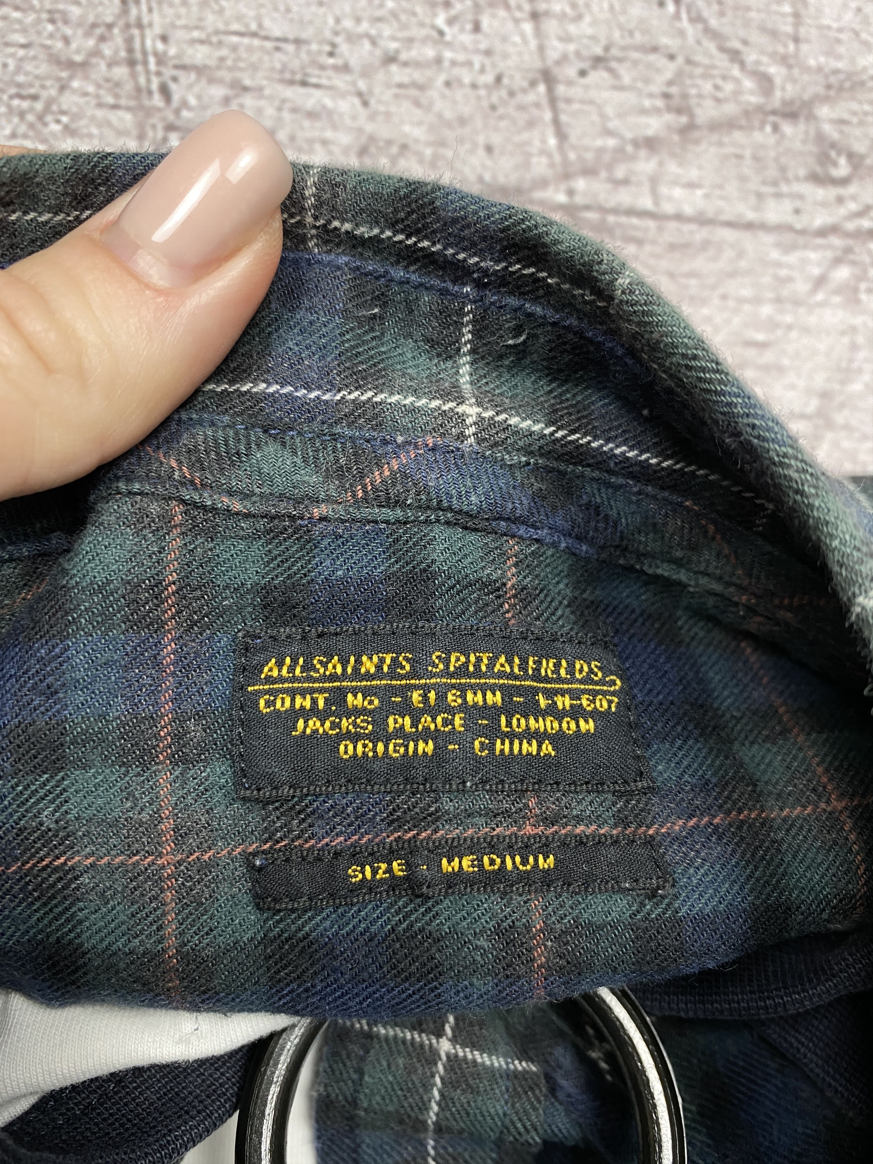 Allsaints Allsaints Mens Flannel Plaid Darby Long Sleeve Shirt Size US M / EU 48-50 / 2 - 5 Thumbnail