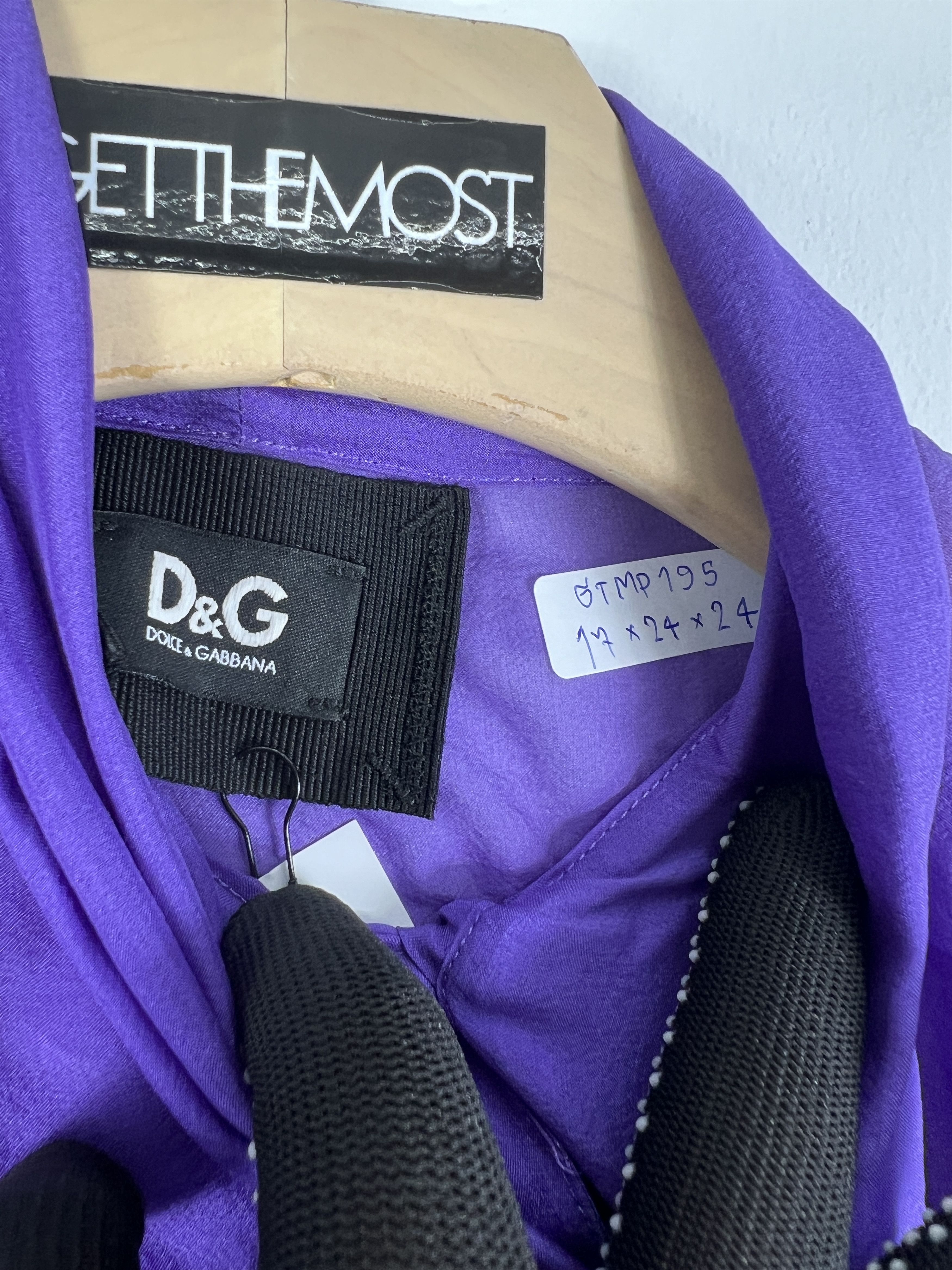 Dolce & Gabbana Dolce & Gabbana Tie-Neck Silk Chiffon Shirt (36) GTMP195 Size XS / US 0-2 / IT 36-38 - 2 Thumbnail