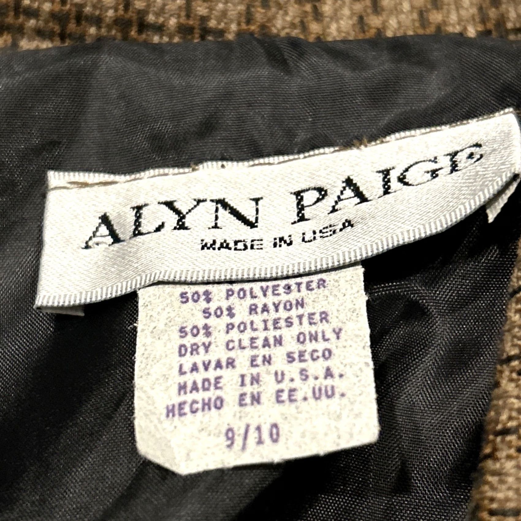 Paige Alyn Paige Blouse Womens 9/10 Brown Polyester Blend Button Down Top Business B20 Size M / US 6-8 / IT 42-44 - 2 Thumbnail