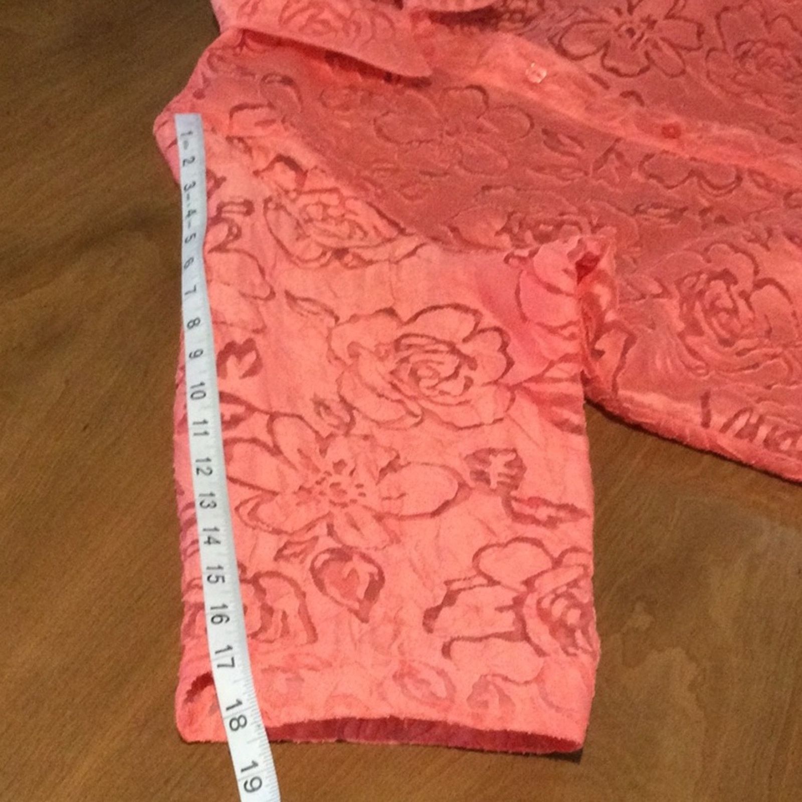 Other Allison Daley Pink Sheer Button Front 3/4 Sleeve Blouse 18 Size XXL / US 16-18 / IT 52-54 - 15 Thumbnail