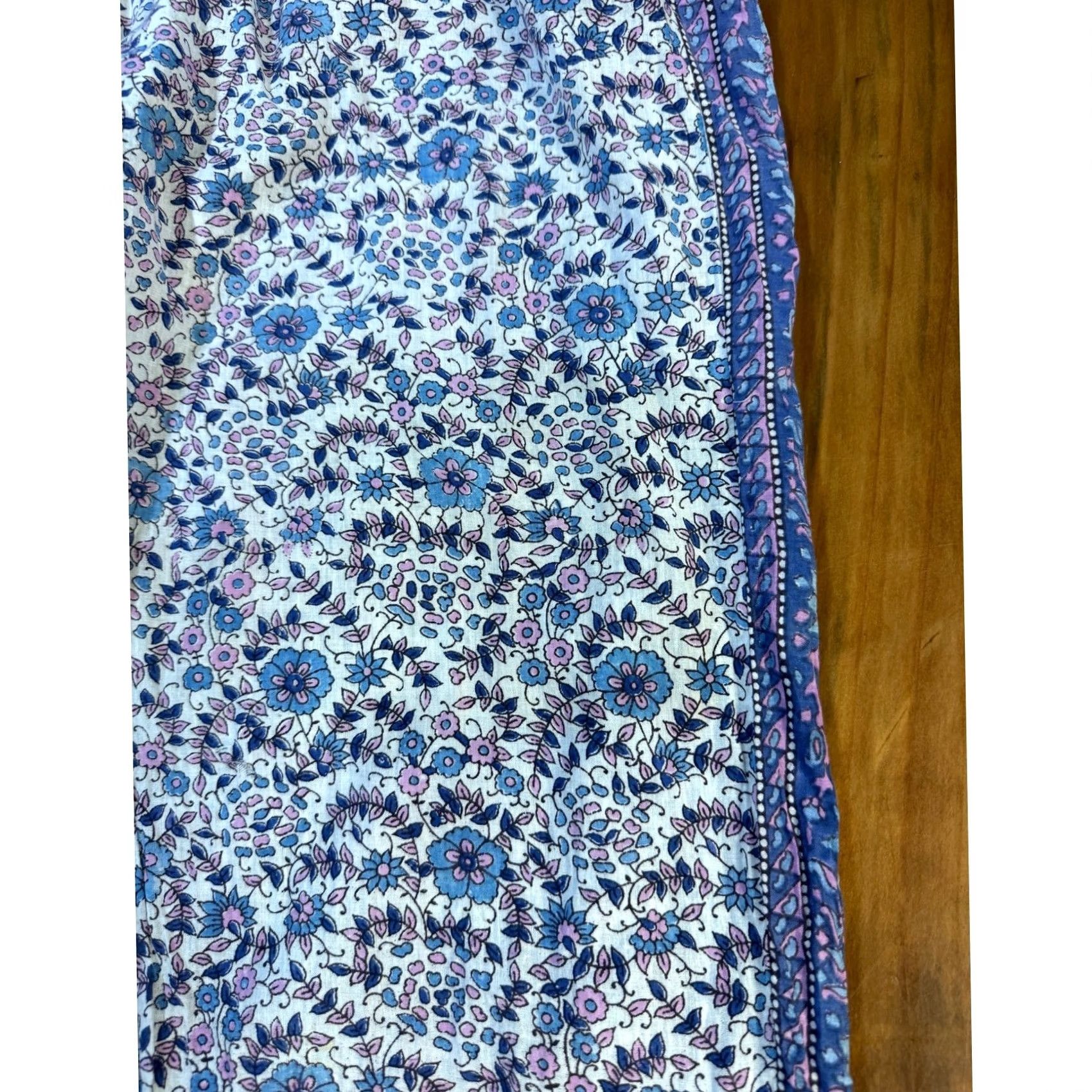 Vintage VINTAGE Starina India Jumpsuit Boho 1970s Blue Cotton L Women's Size 36" / US 14 / IT 50 - 4 Thumbnail