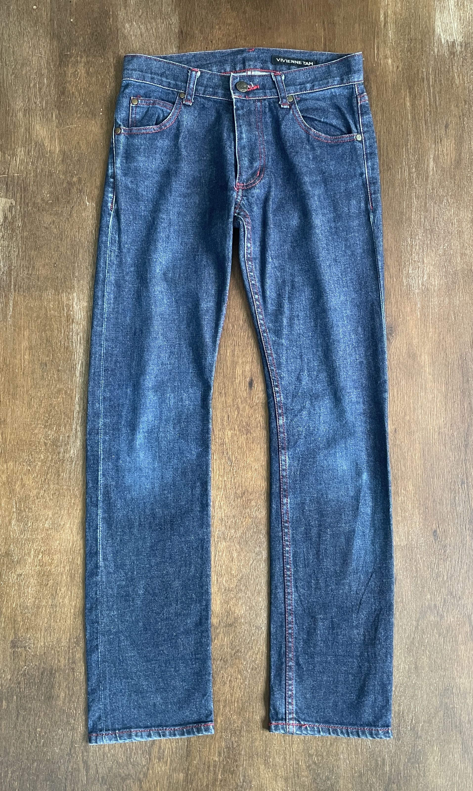 Vivienne Tam VIVIENNE TAM Red Dragons Embroidery Denim Size 28" / US 6 / IT 42 - 2 Thumbnail