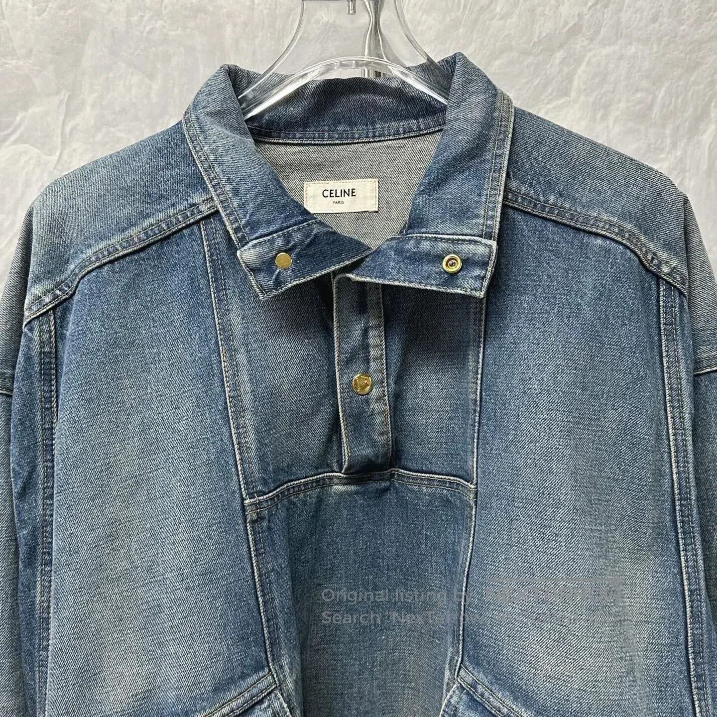 Celine celine denim jacket with half-open pockets. Size L / US 10 / IT 46 - 2 Thumbnail