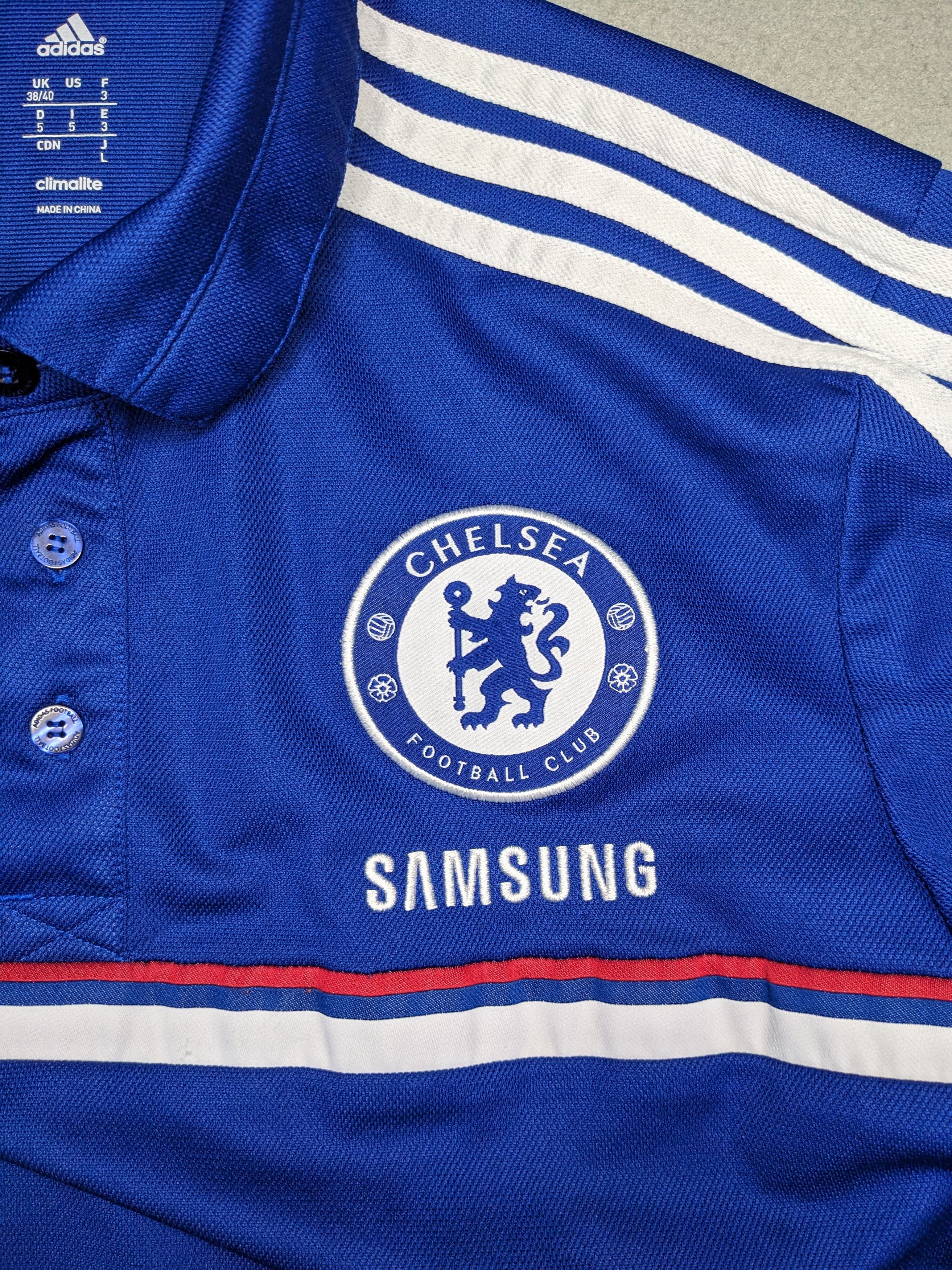 Adidas Adidas Chelsea FC Polo Shirt Jersey Soccer Kit 2013 Size US M / EU 48-50 / 2 - 3 Thumbnail