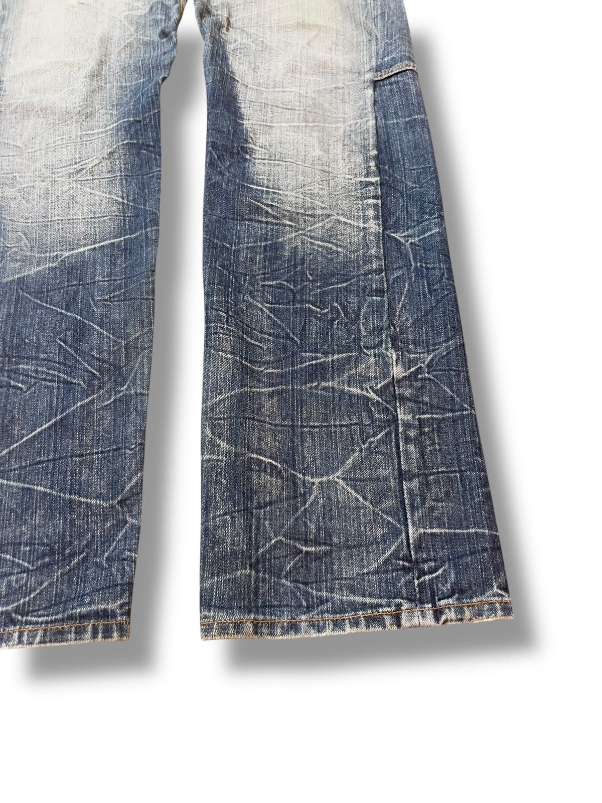 Japanese Brand Vintage Dominate Handcraft Jeans Double Waist - Thunder Wash Size US 33 - 7 Thumbnail