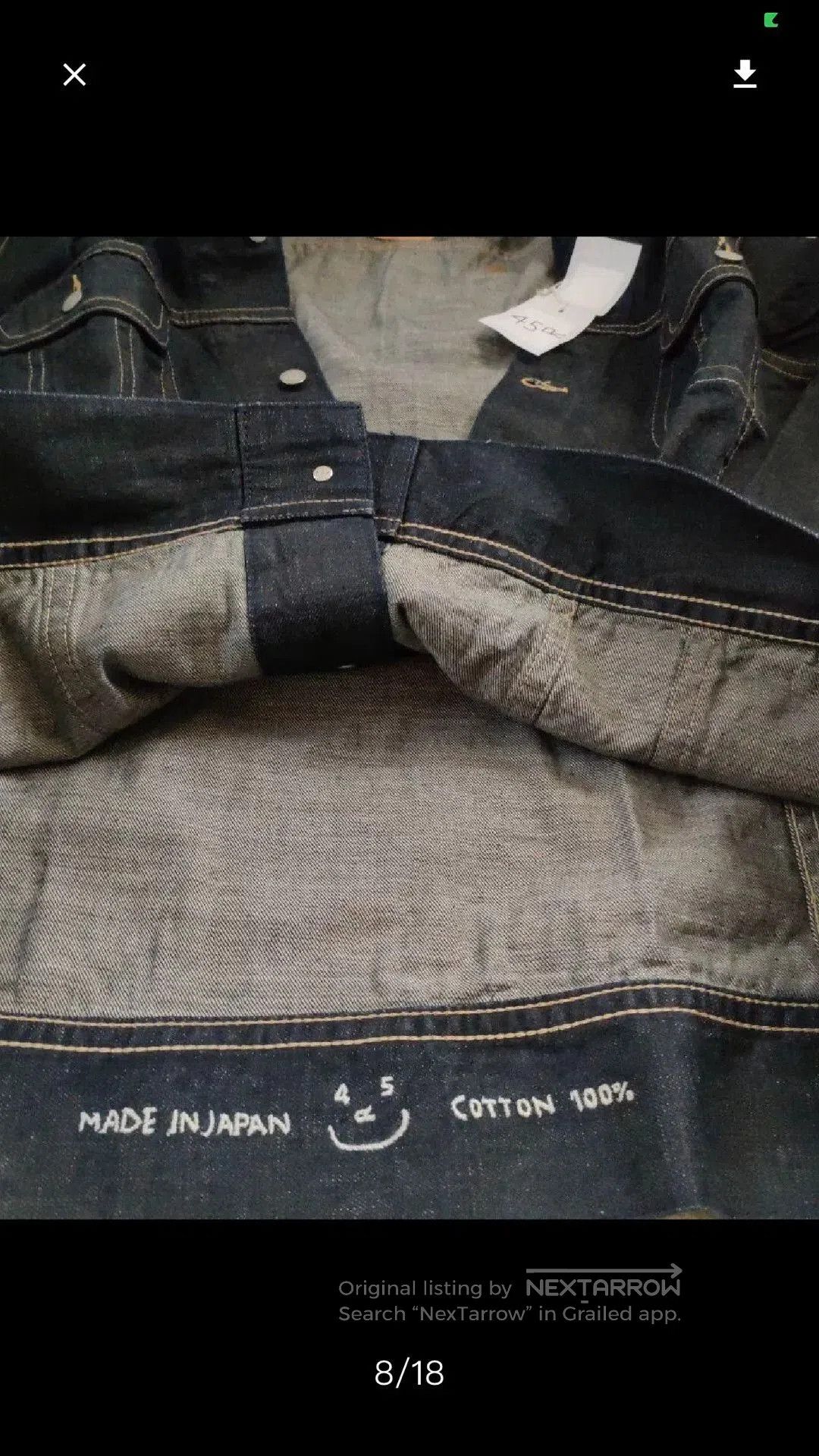 45rpm Oversized Black Denim Jacket. Size US XL / EU 56 / 4 - 6 Thumbnail