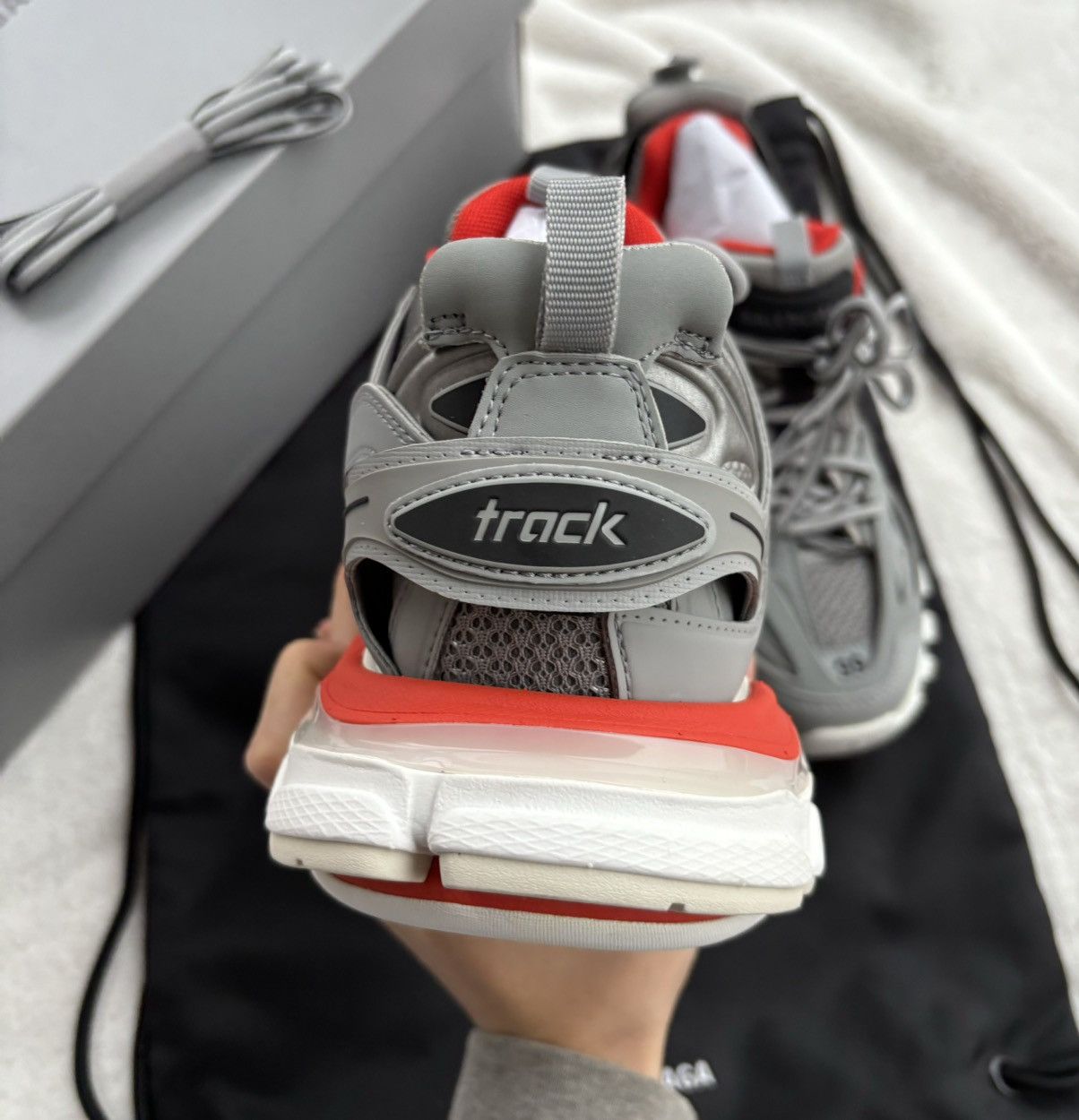 Balenciaga Balenciaga Grey/Orange/White LED Tracks Size US 9 / IT 39 - 3 Thumbnail