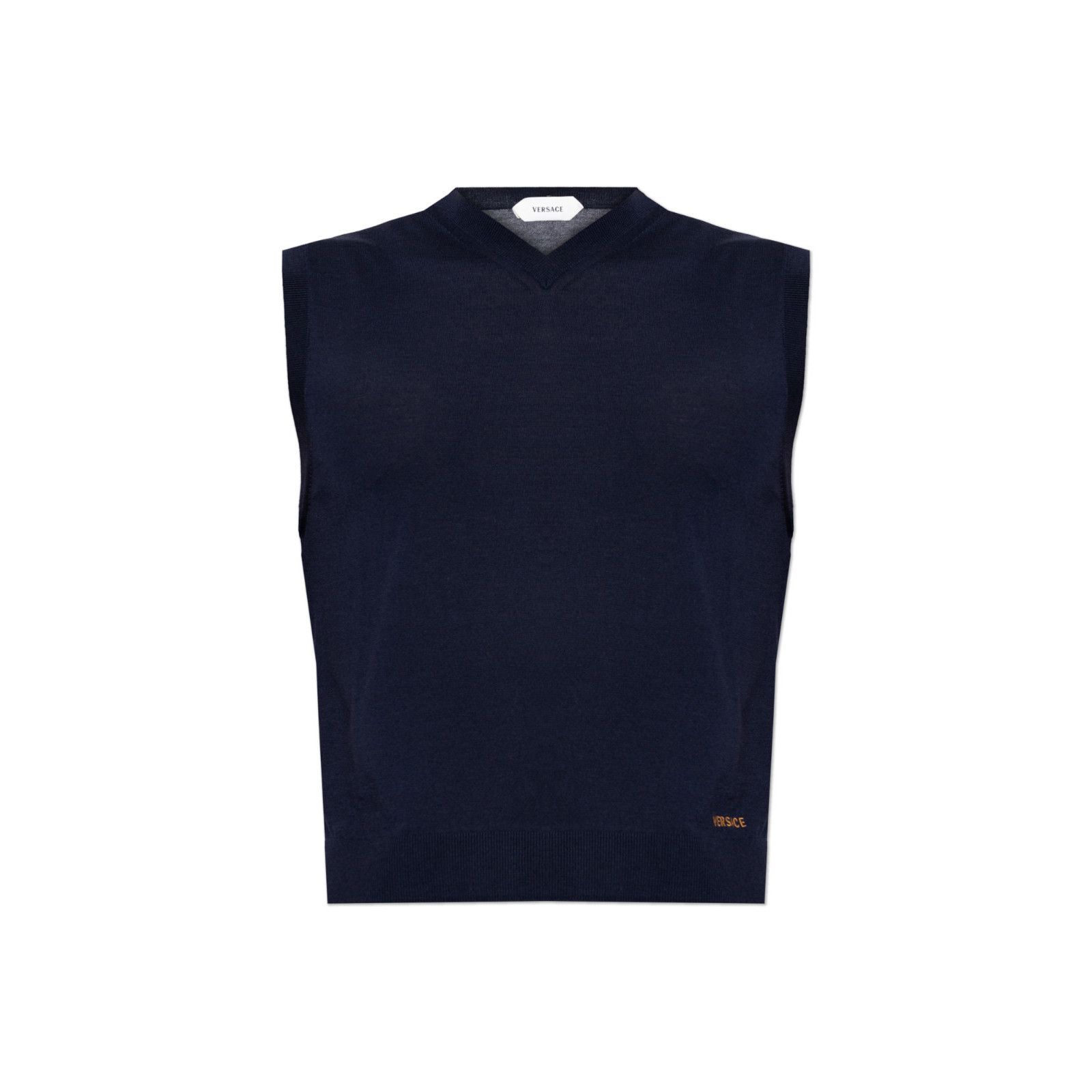 Versace VERSACE Navy Blue Wool Sleevless Top New & Authentic (Men's Size US M / EU 48-50 / 2 - 1 Preview