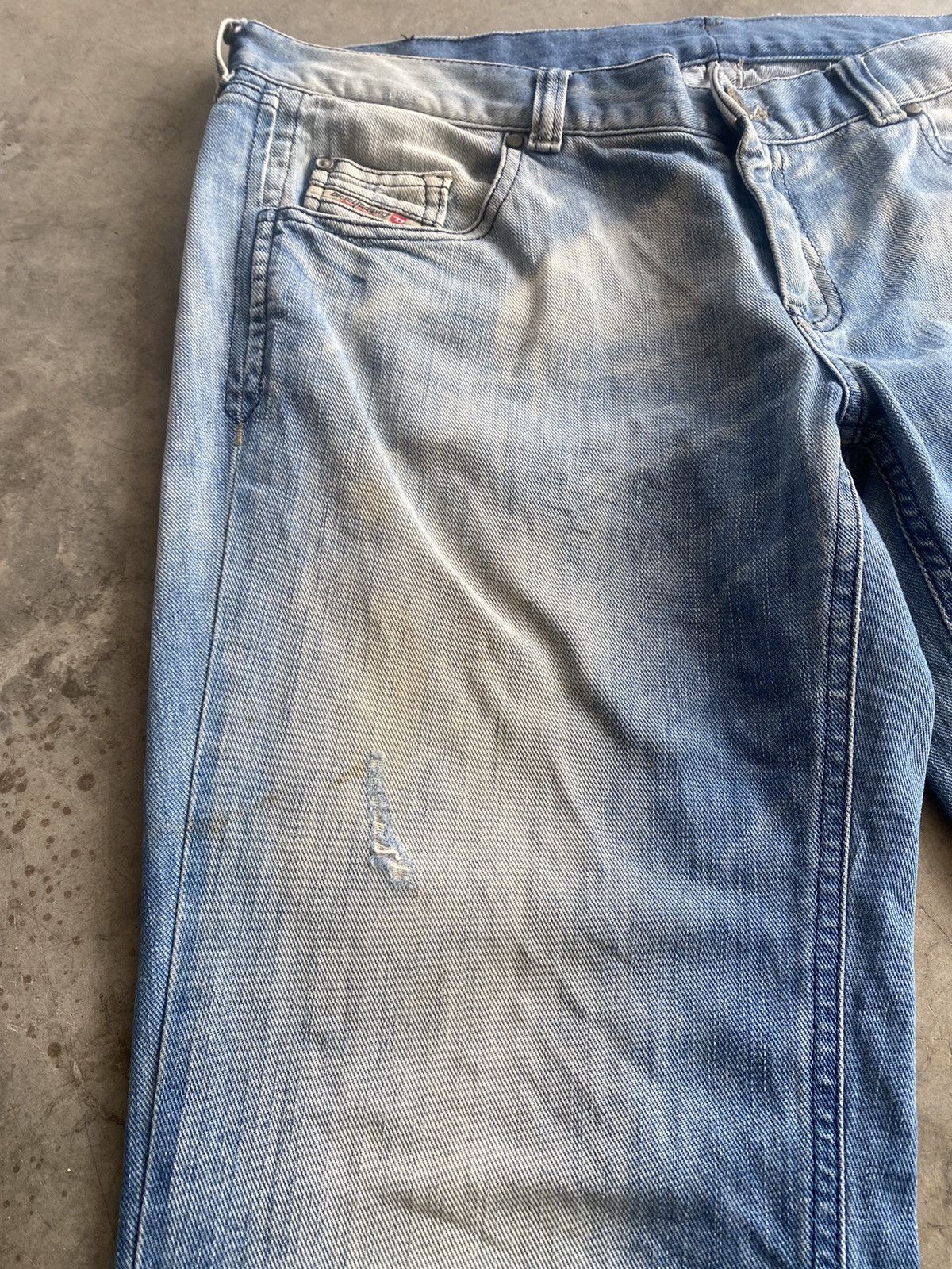 Diesel Flare Jeans Diesel Distressed Denim Low Rise Baggy Jeans Size US 35 - 12 Thumbnail