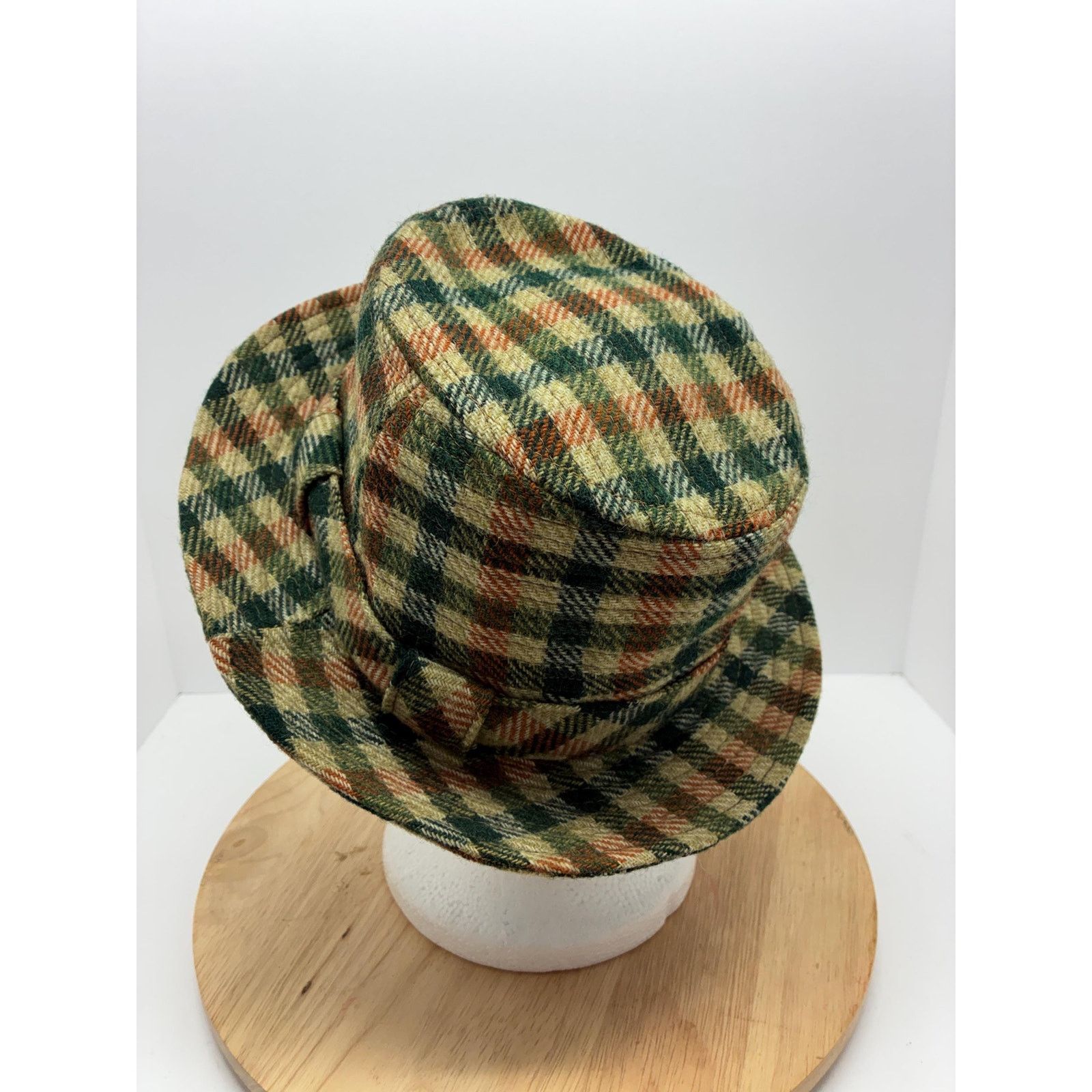 Other Vintage Plaid Bucket Hat M | Retro Plaid Hat | 100% Acrylic Size ONE SIZE - 6 Thumbnail