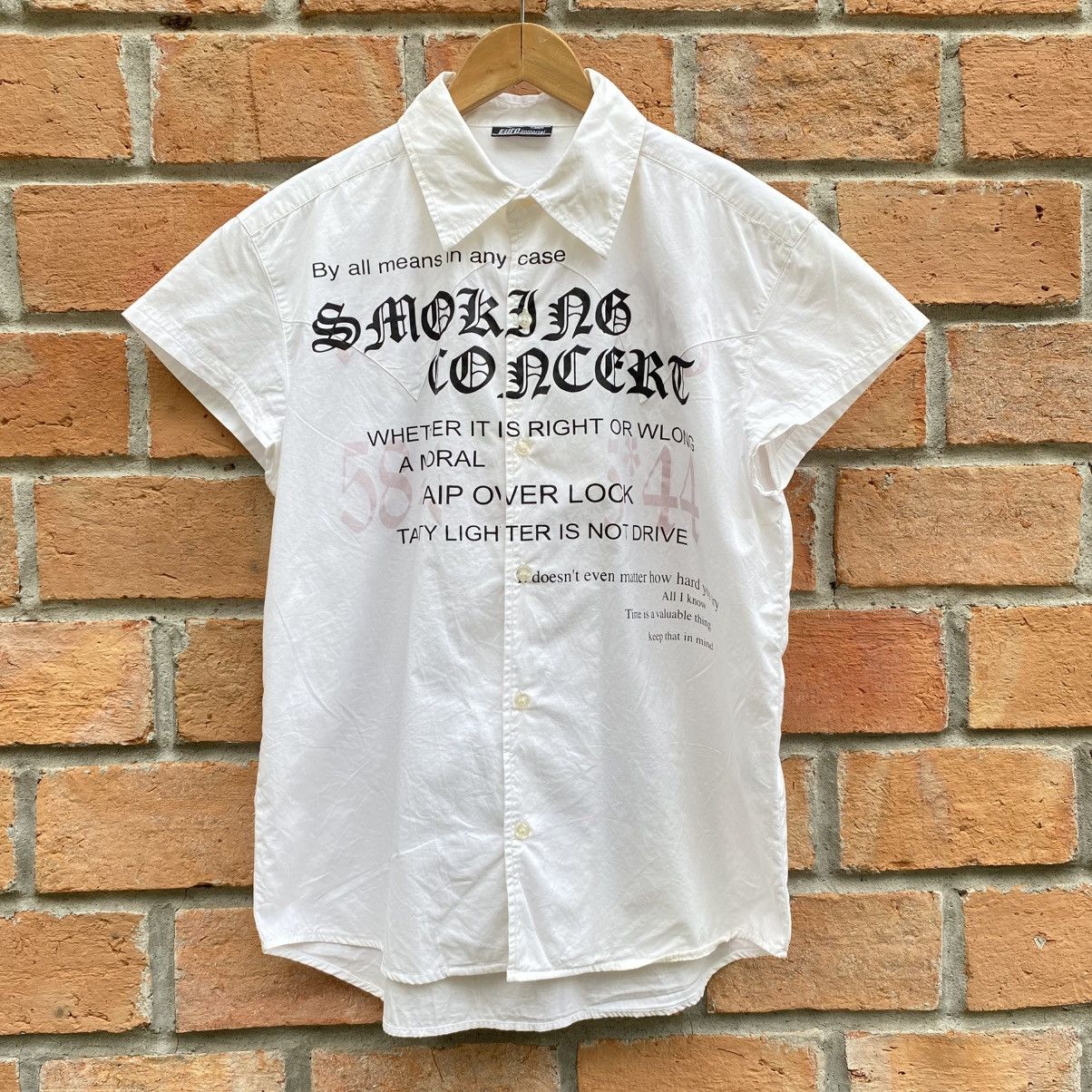 Designer EURO immortal Y2K Punk Smoking Concert Typography Shirt Size L / US 10 / IT 46 - 2 Thumbnail