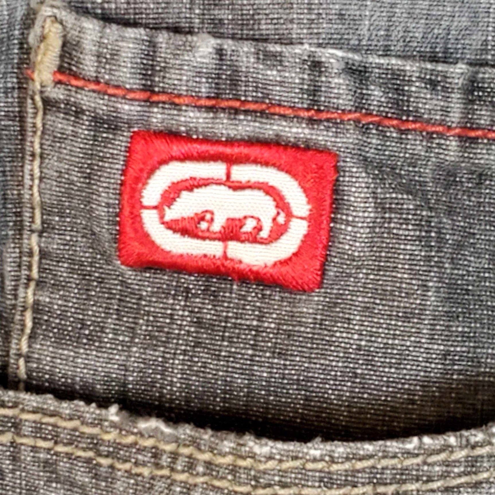 Ecko Unltd. VINTAGE Ecko Unltd Baggy Shorts Mens 38 Grey Black Denim 5-Pocket Distressed Y2K 90s Hip Hop Skater Cargo Relaxed Jeans Shorts Mens Size US 38 / EU 54 - 4 Thumbnail