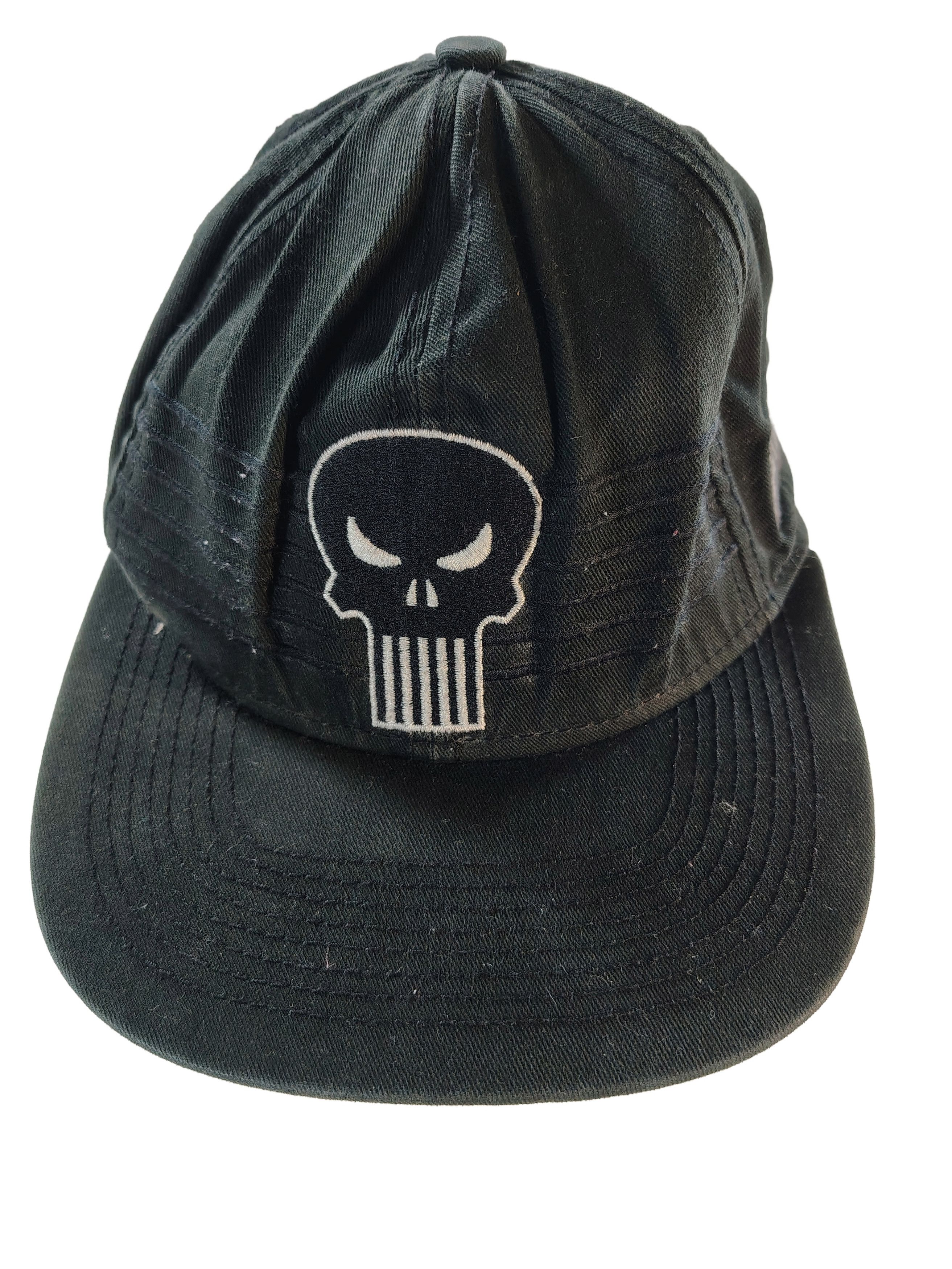 Marvel Comics Men's Blackout Y2K Marvel Punisher Skull Flat Cap Size ONE SIZE - 1 Thumbnail