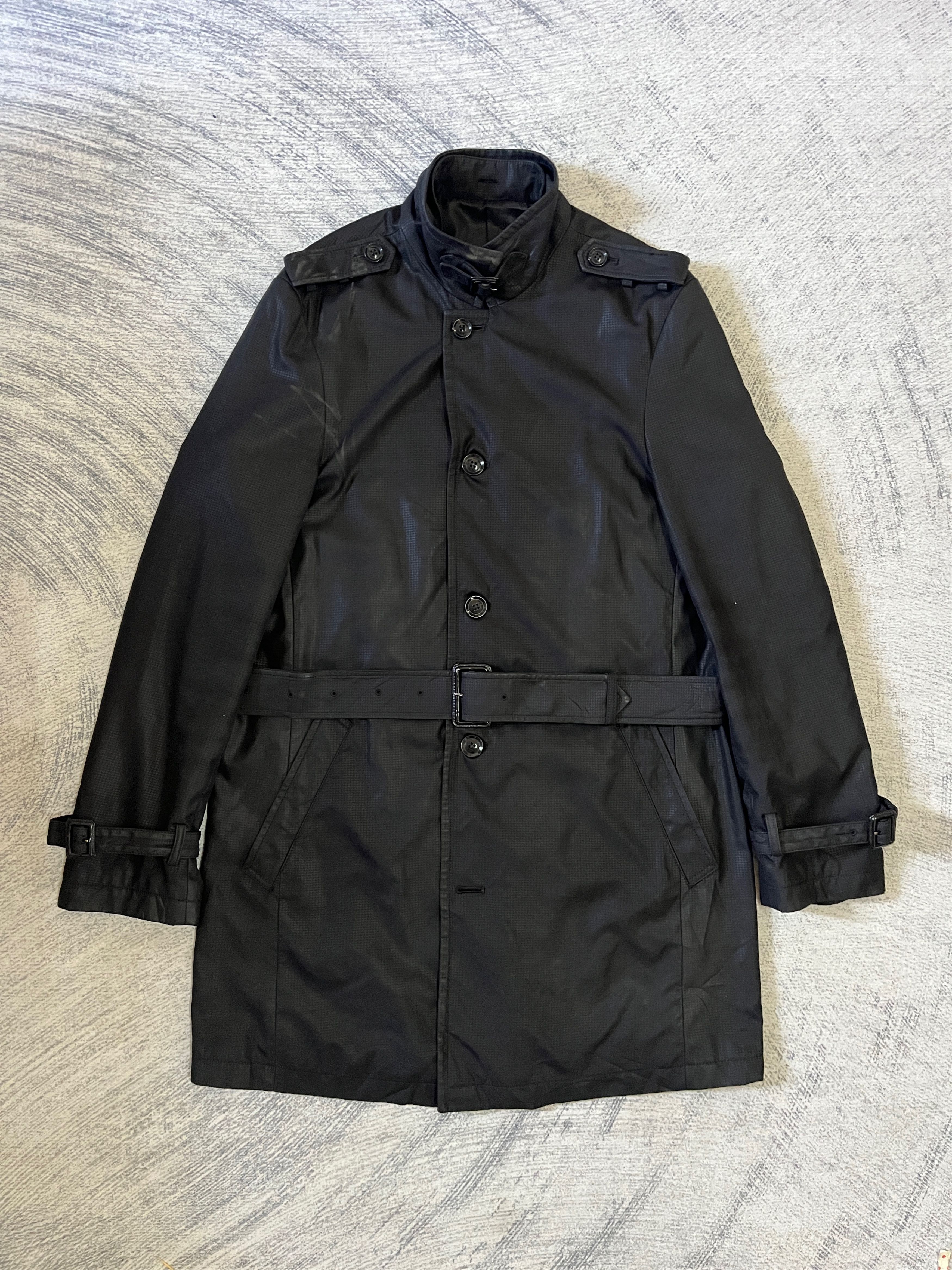 Tete Homme Tete Due by Kazutaka Katoh Waxed Trench Coat Size US L / EU 52-54 / 3 - 1 Thumbnail