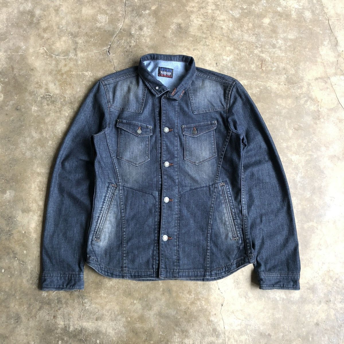 Nicole Club 2000s Nicole Club For Men Biker Denim Jacket Blue Indigo Size US M / EU 48-50 / 2 - 9 Thumbnail