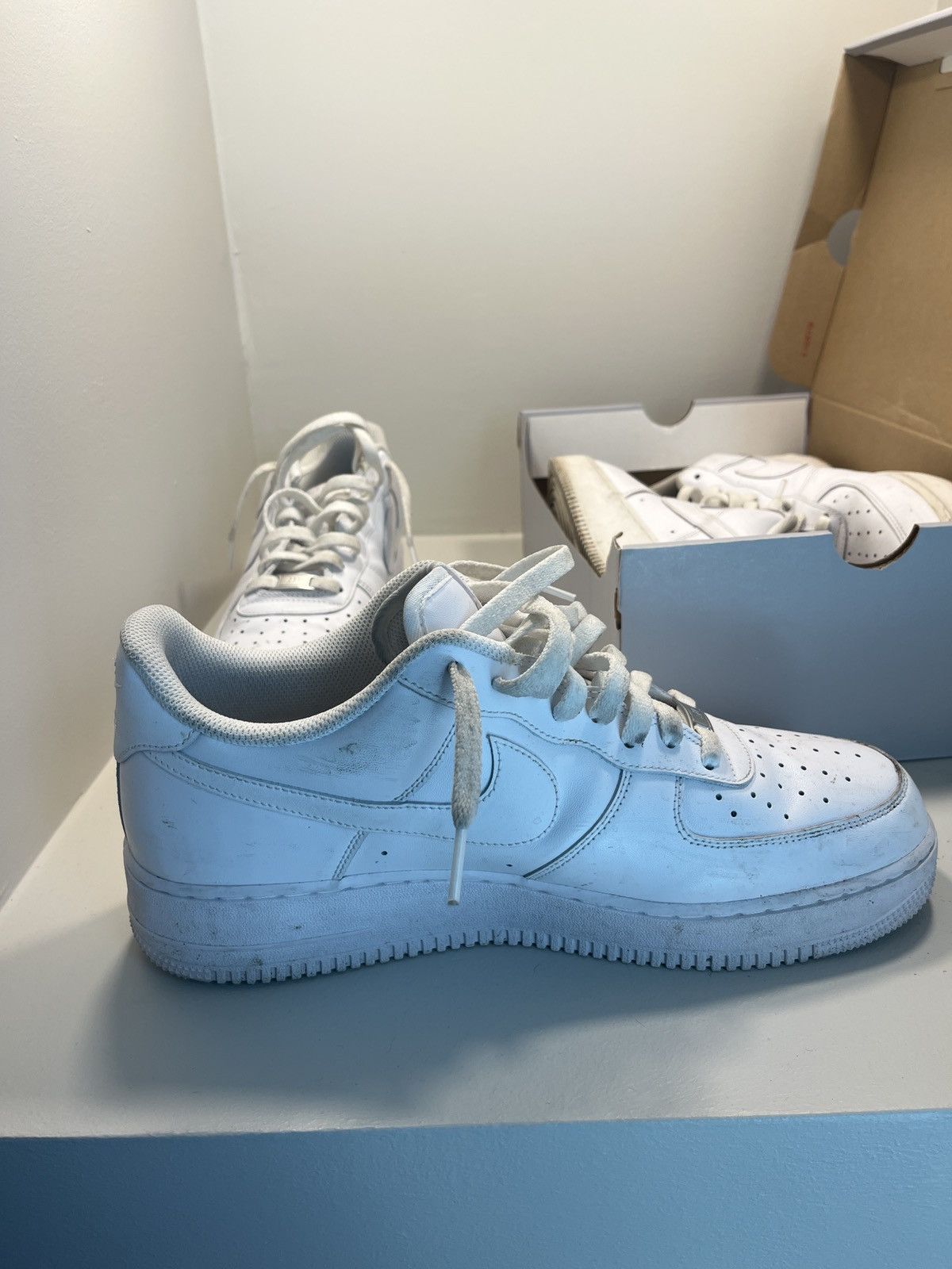 Nike Air Force 1s white Size US 12 / EU 45 - 1 Thumbnail