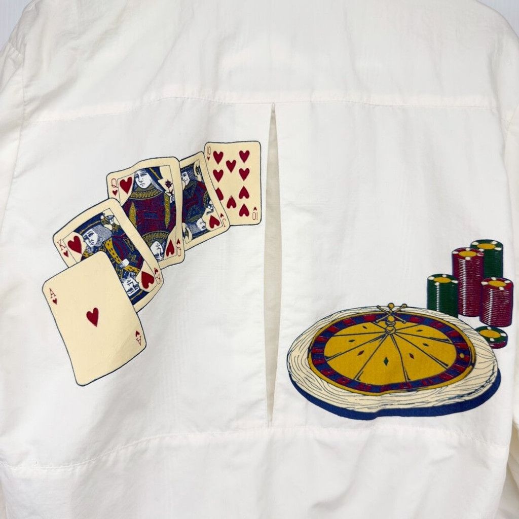 Vintage HARTWELL 90's VTG Bomber Gambling White Jacket Size Medium Size US M / EU 48-50 / 2 - 10 Thumbnail