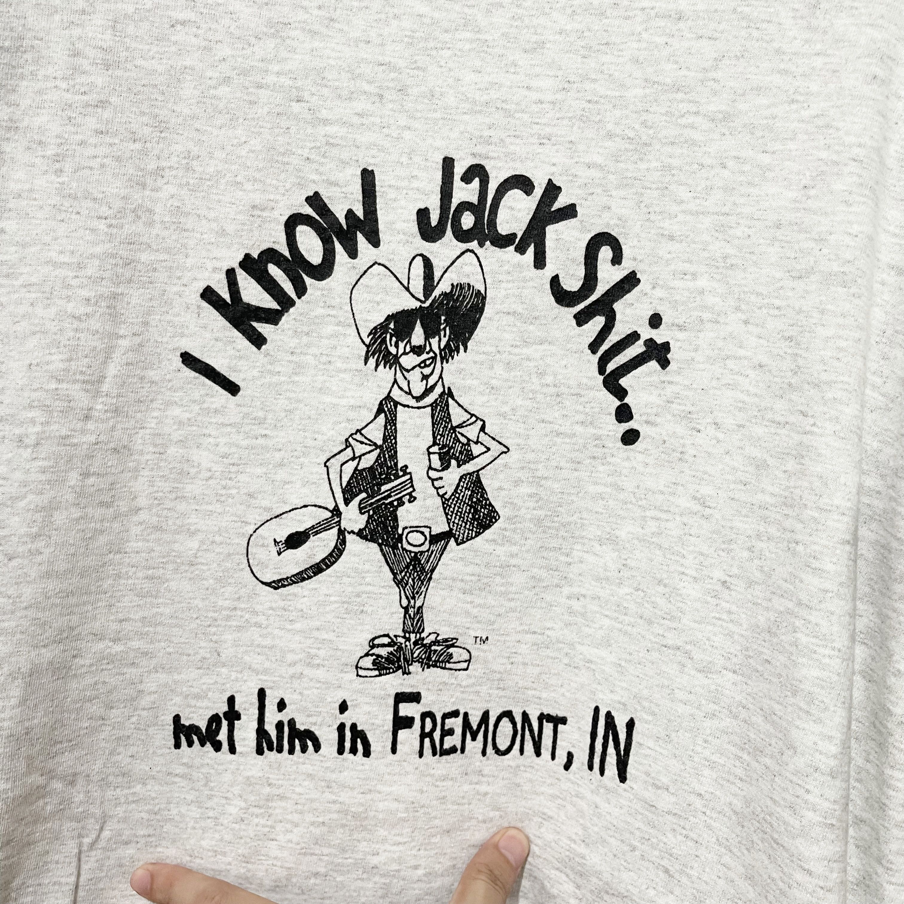 Vintage Vintage 90s I Know Jack Shit T-Shirt Size US L / EU 52-54 / 3 - 2 Thumbnail