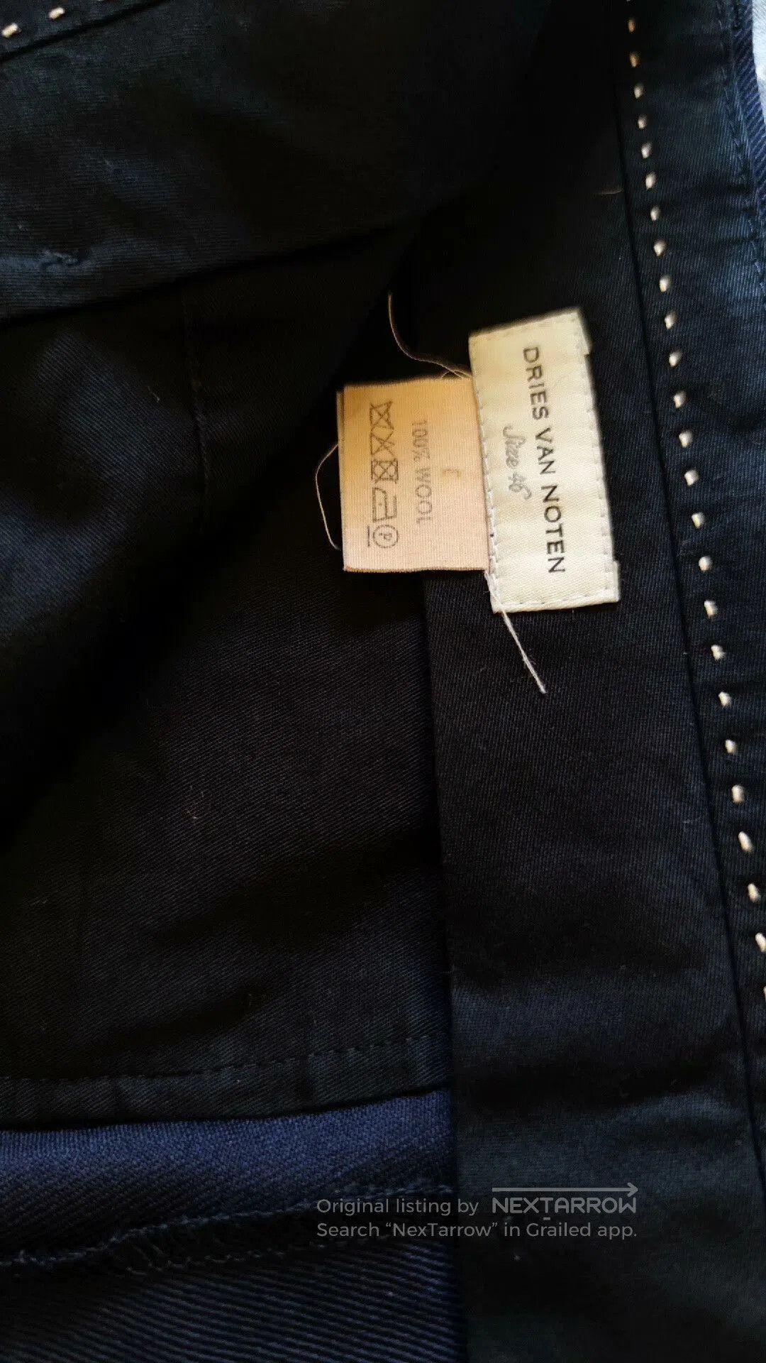 Dries Van Noten Dries Van Noten Men's Dark Blue Trousers. Size US 30 / EU 46 - 6 Thumbnail