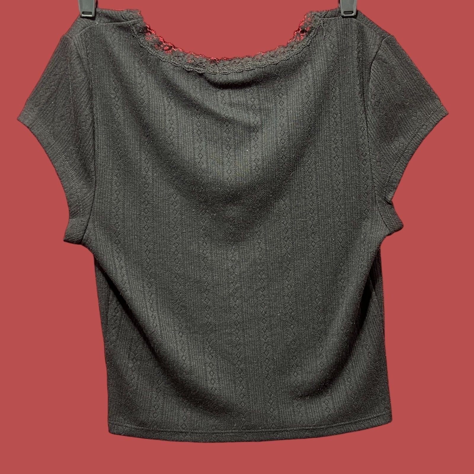 Other Wild Fable - Women's Short Sleeve T-Shirt - Black - Medium Size M / US 6-8 / IT 42-44 - 2 Thumbnail