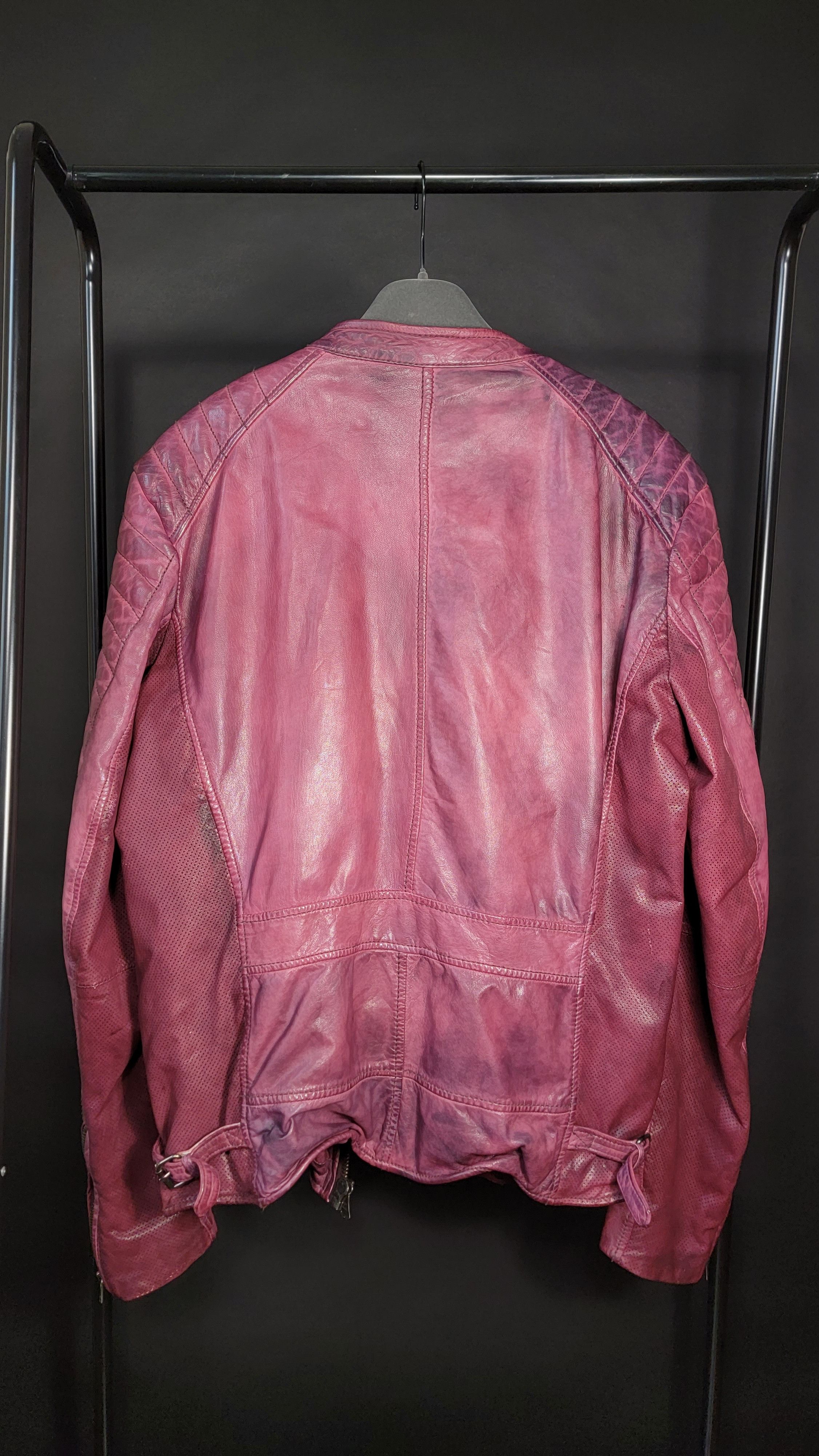 Scotch & Soda Burgundy Cafe Racer Moto Jacket Size US M / EU 48-50 / 2 - 2 Thumbnail