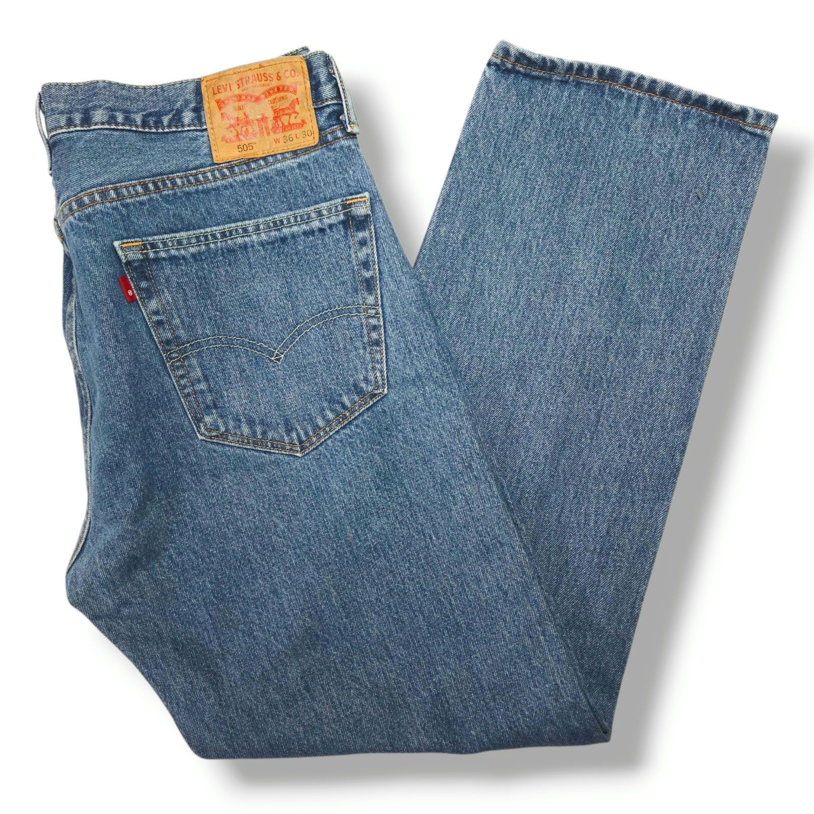 Levi's Levi’s 505 Regular Fit Straight Leg Jeans W36 L30 VTG Y2K Size US 36 / EU 52 - 1 Thumbnail