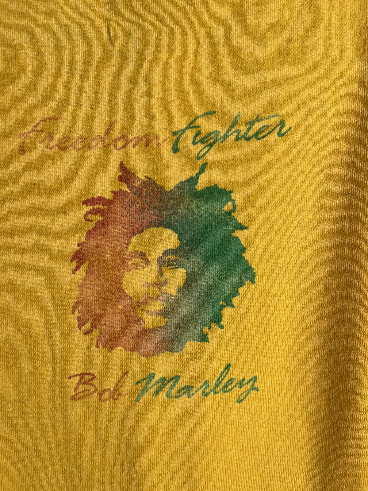 Band Tees × Bob Marley × Vintage Vintage Zion Rootswear Bob Marley Freedon shirt Size US L / EU 52-54 / 3 - 4 Thumbnail