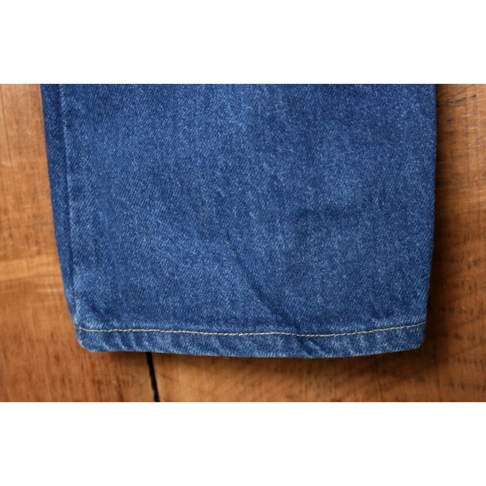 Vintage VINTAGE Sasson Jeans Main Selling Point Leather Trim Sz. 33x34 Blue Denim Cotton Leather 80s Men Leathernecks Tapered Inseam 34 Rise 11.5 Gift? Size US 30 / EU 46 - 6 Thumbnail