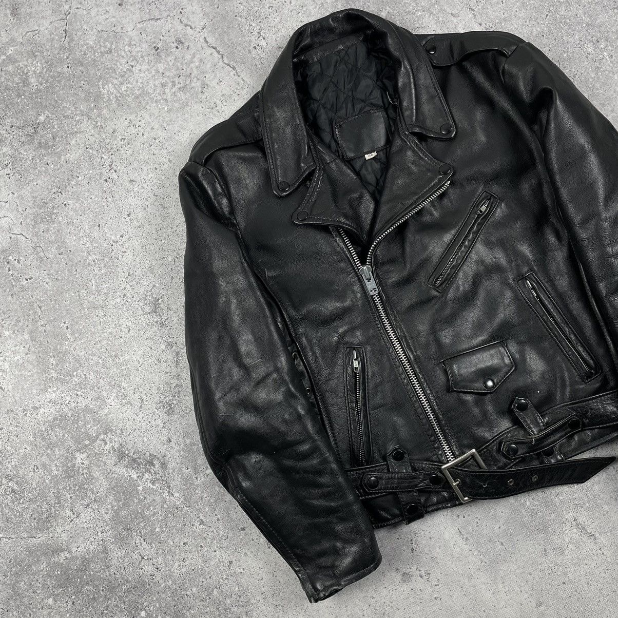 Other Vintage 90s Biker - Moto USA Leather Jacket Size US S / EU 44-46 / 1 - 2 Thumbnail