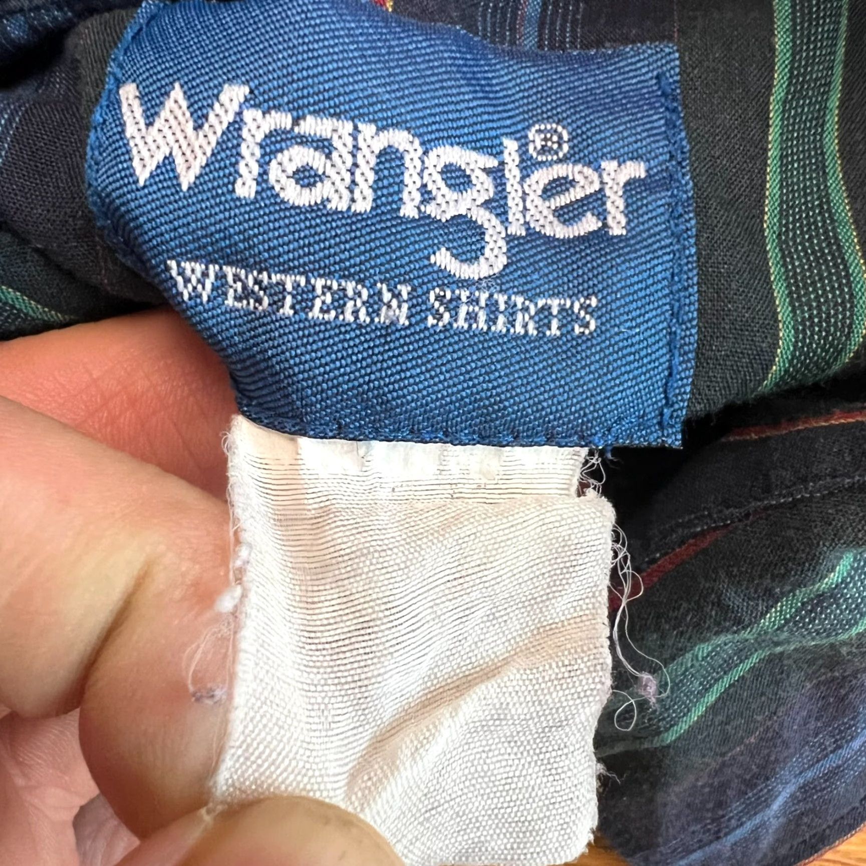 Wrangler Wrangler Western Shirt Striped Button-Up Mens XL Blue/Green Size US XL / EU 56 / 4 - 5 Thumbnail