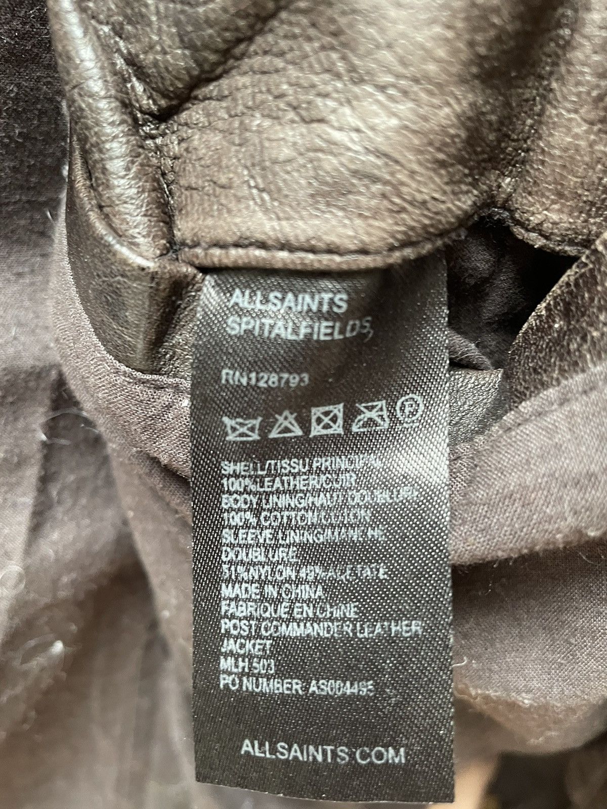 Allsaints ALLSAINTS SPITALFIELDS LoT A LEATHER JACKET MILITARY BIKER Size US S / EU 44-46 / 1 - 8 Thumbnail