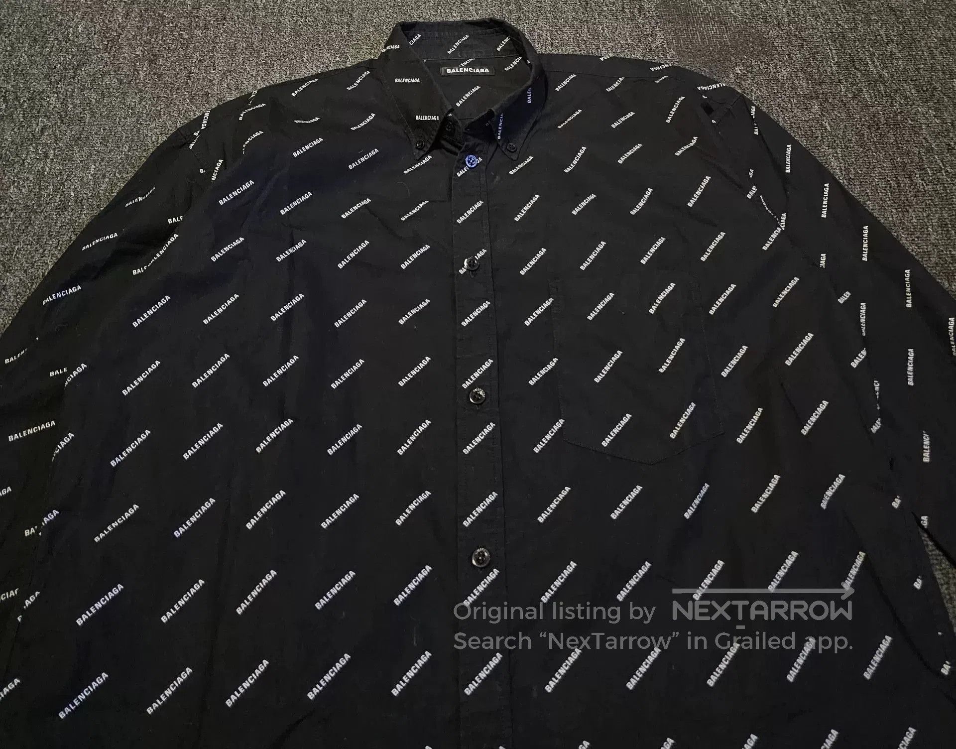 Balenciaga Balenciaga Logo Oversized Long Sleeve Shirt. Size US L / EU 52-54 / 3 - 2 Thumbnail