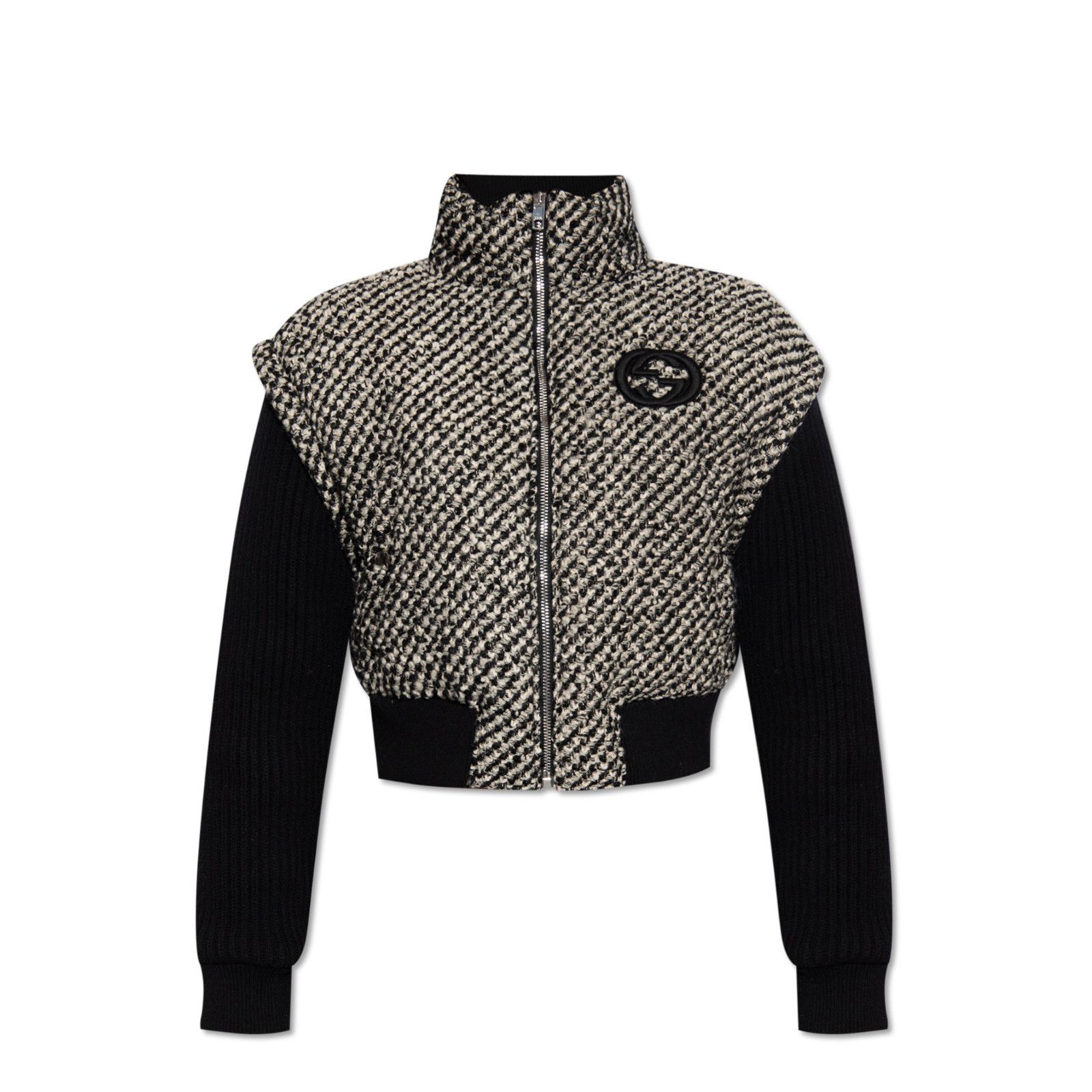 Gucci GUCCI Black/White Interlocking G Wool Jacket New & Authentic Size ONE SIZE - 1 Thumbnail