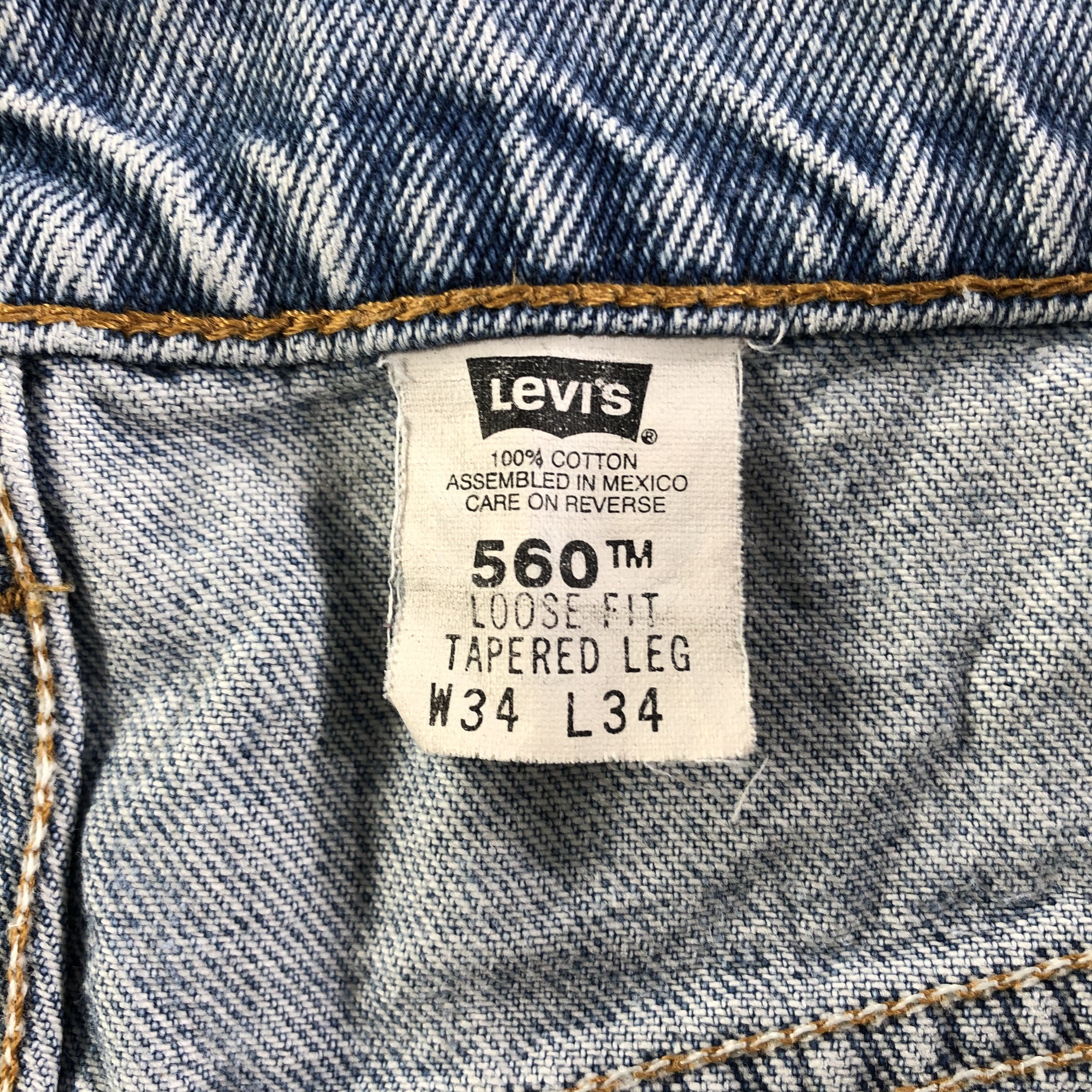 Levi's 90s Vintage Light Wash Levis 560 Jeans-J3241 Size US 34 / EU 50 - 11 Thumbnail