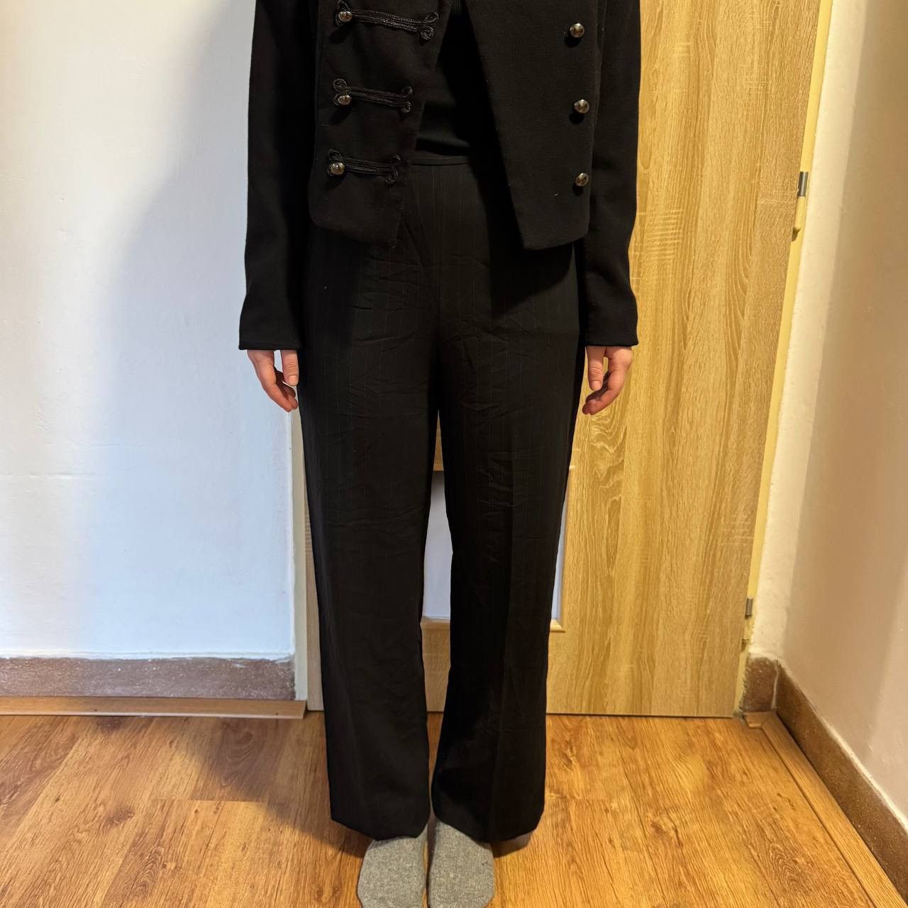 Max Mara Vintage Max Mara Wide Wool Retro High Waisted Pants US8 Size 30" / US 8 / IT 44 - 4 Thumbnail