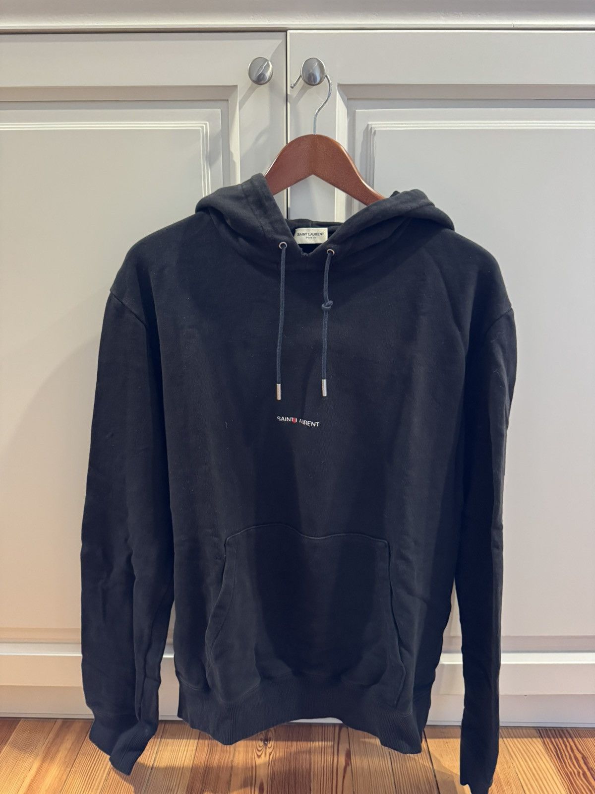 Saint Laurent Paris Square Logo Hoodie Size US L / EU 52-54 / 3 - 1 Thumbnail