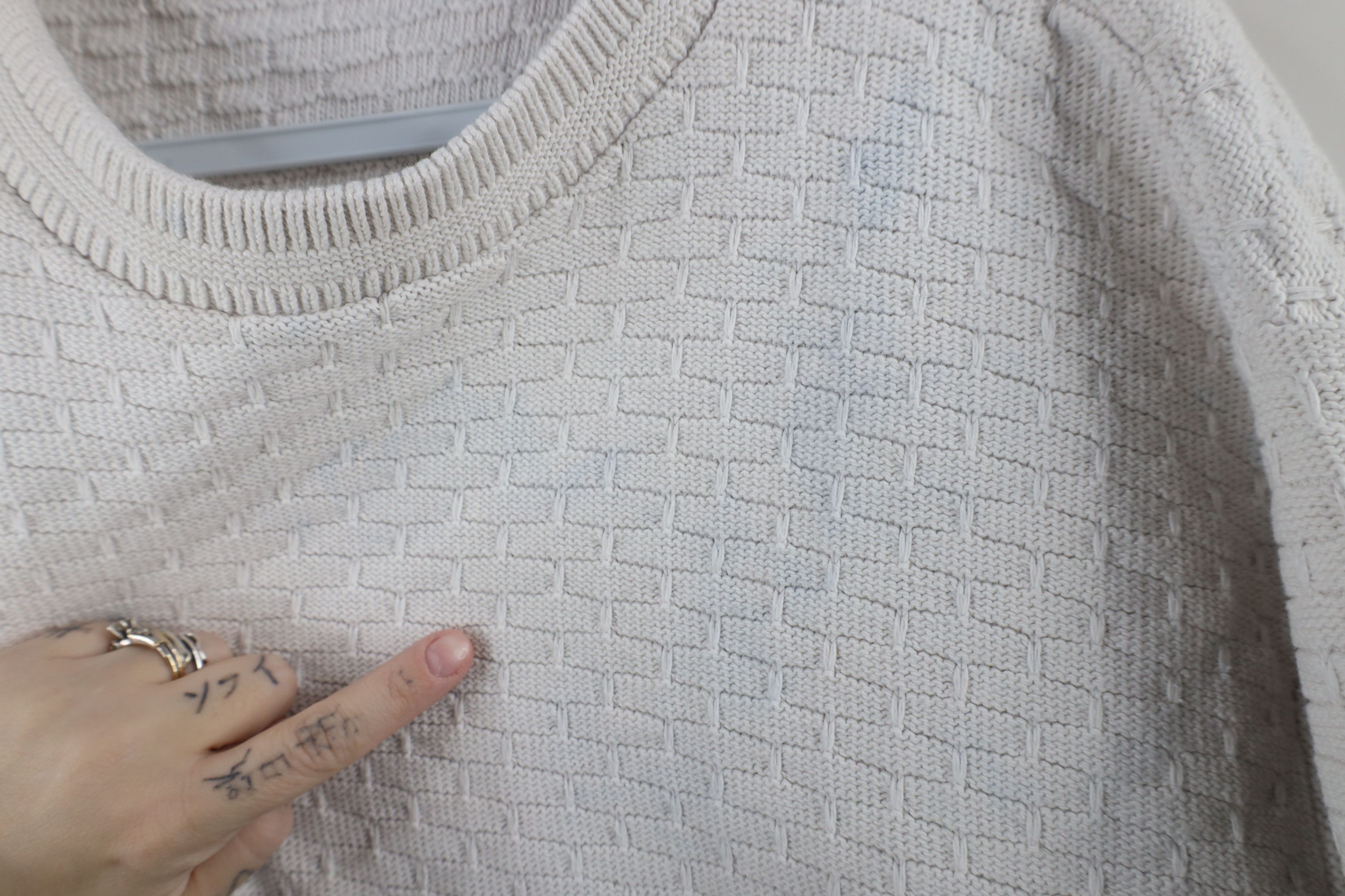 Vintage Vintage 90s Streetwear Hand Framed Cotton Knit Sweater USA Size M / US 6-8 / IT 42-44 - 4 Thumbnail