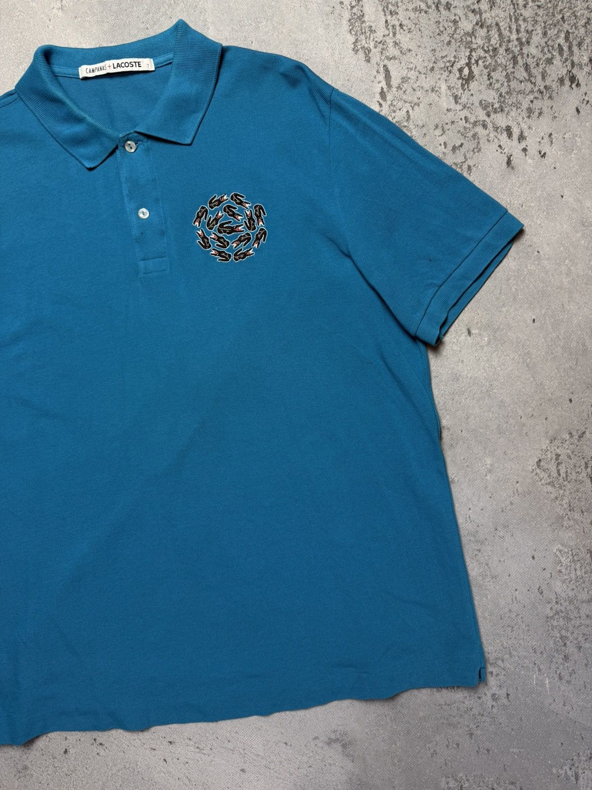 Lacoste Limited Edition Lacoste Camparas Big Logo Lux Polo Rare y2k Size US XL / EU 56 / 4 - 4 Thumbnail