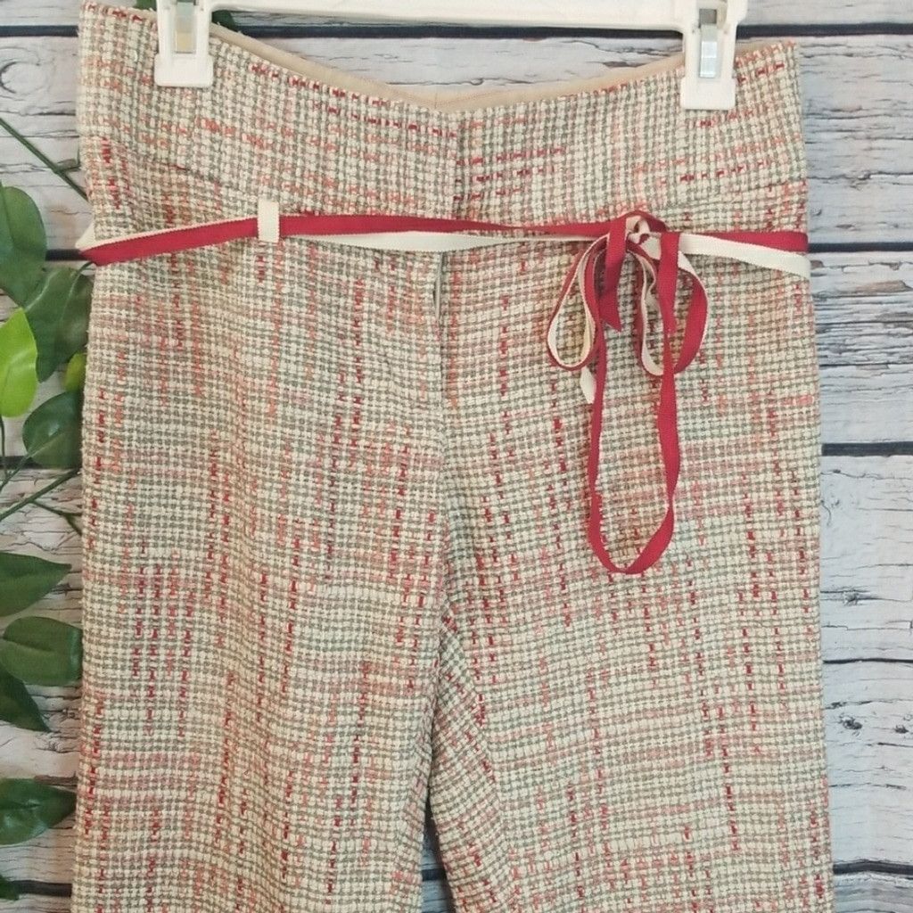 The Unbranded Brand Tom K Nguyen 70% silk textured cropped pants sz 2 Size 26" / US 2 / IT 38 - 3 Thumbnail