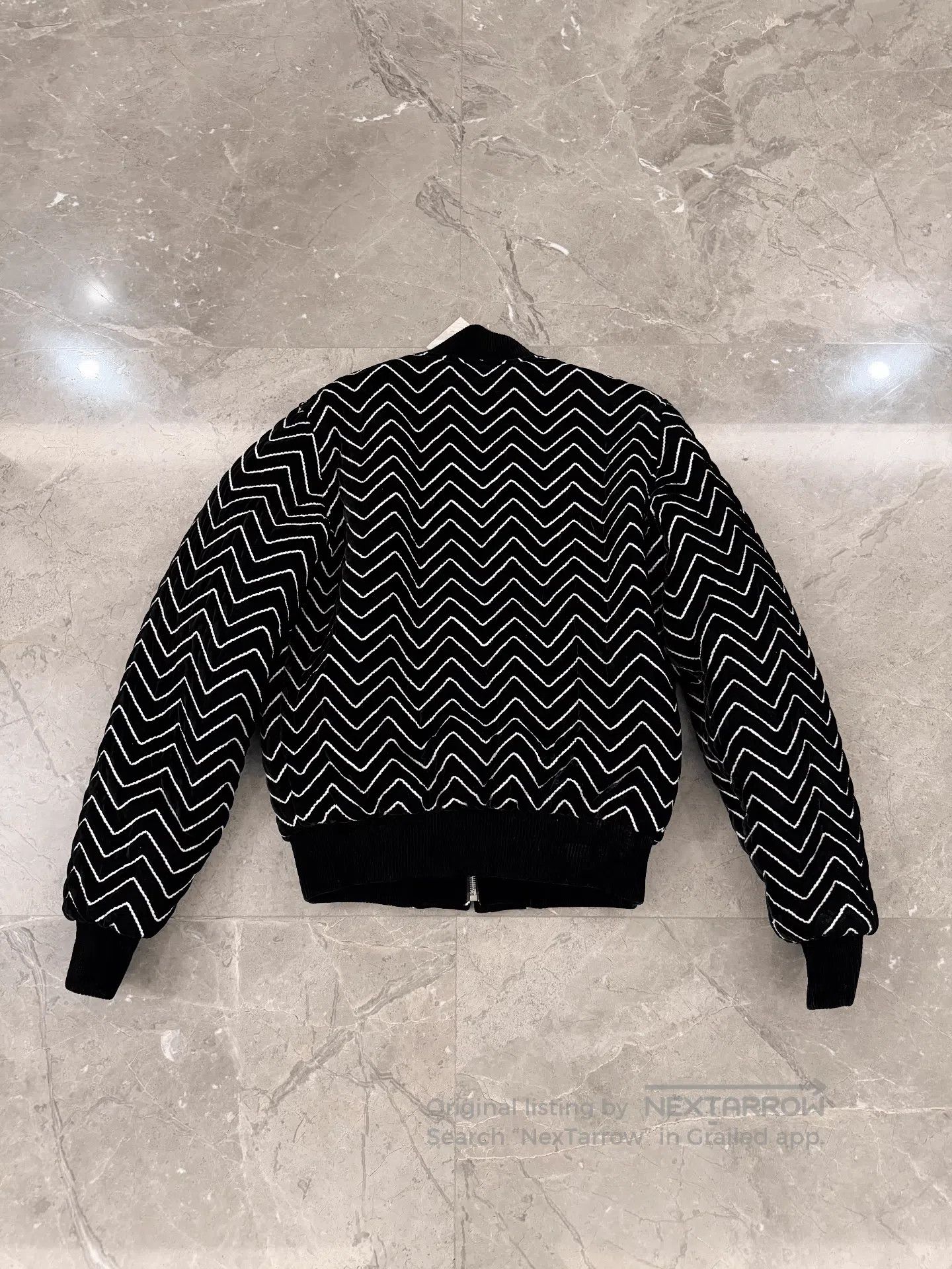Saint Laurent Paris Saint Laurent Velvet Striped Padded Coat. Size US S / EU 44-46 / 1 - 2 Thumbnail