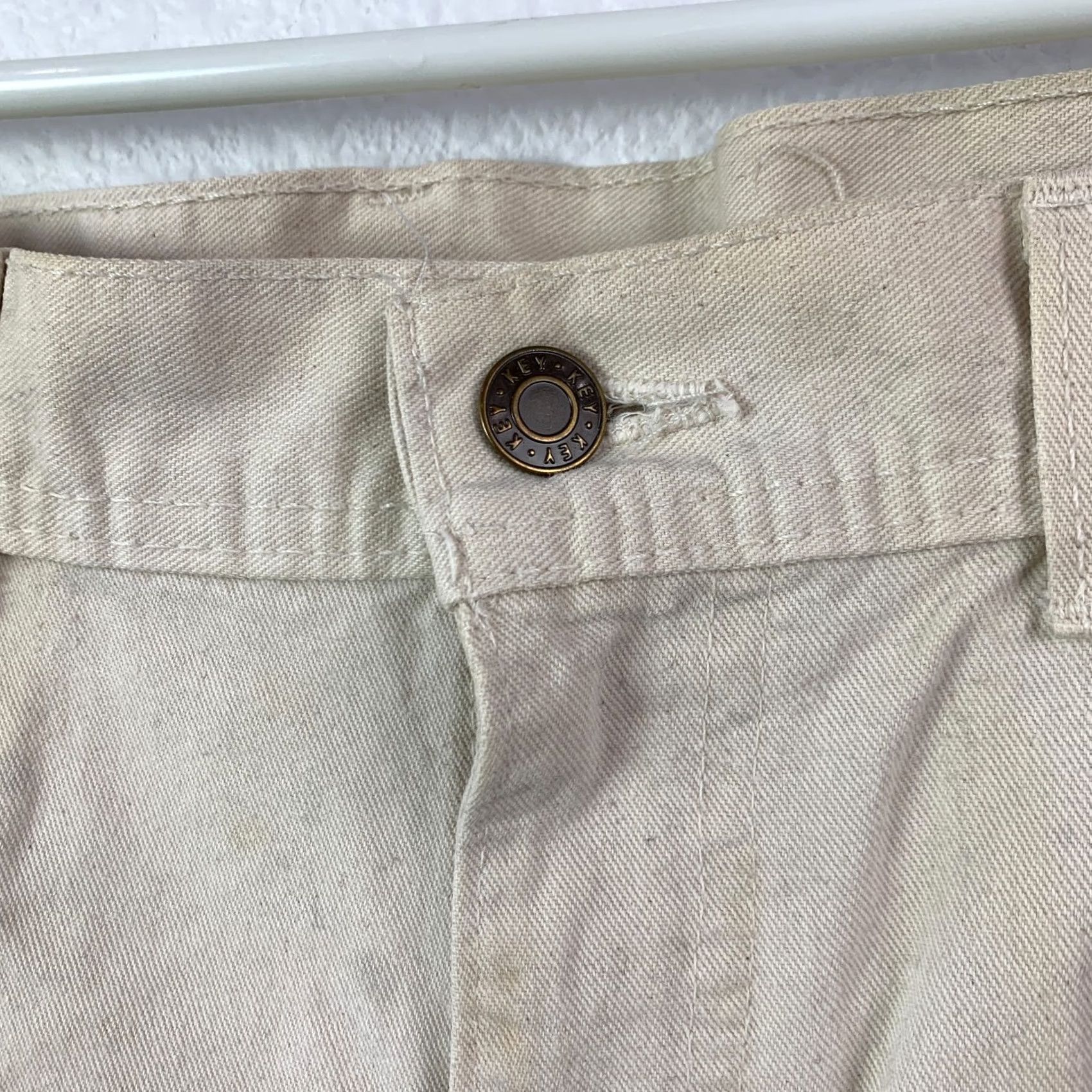 Vintage VINTAGE Key White Carpenter Jeans Painter Pants 36 x 32 Denim Jeans Mens Straight 5-Pocket Design Vintage Yes Size US 36 / EU 52 - 4 Thumbnail