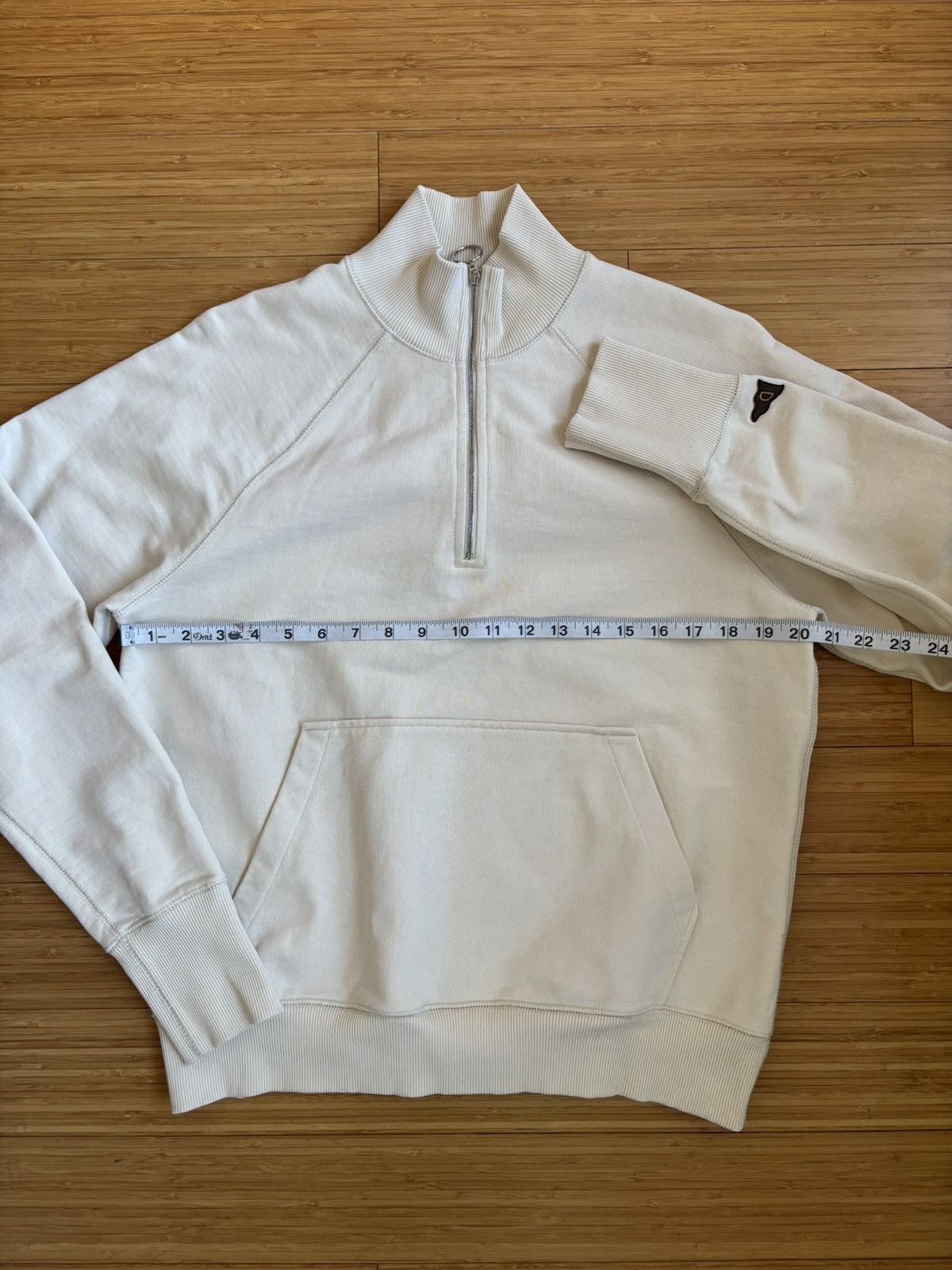 Drake's Drake’s Cream Quarter Zip Sweatshirt Size US S / EU 44-46 / 1 - 9 Thumbnail